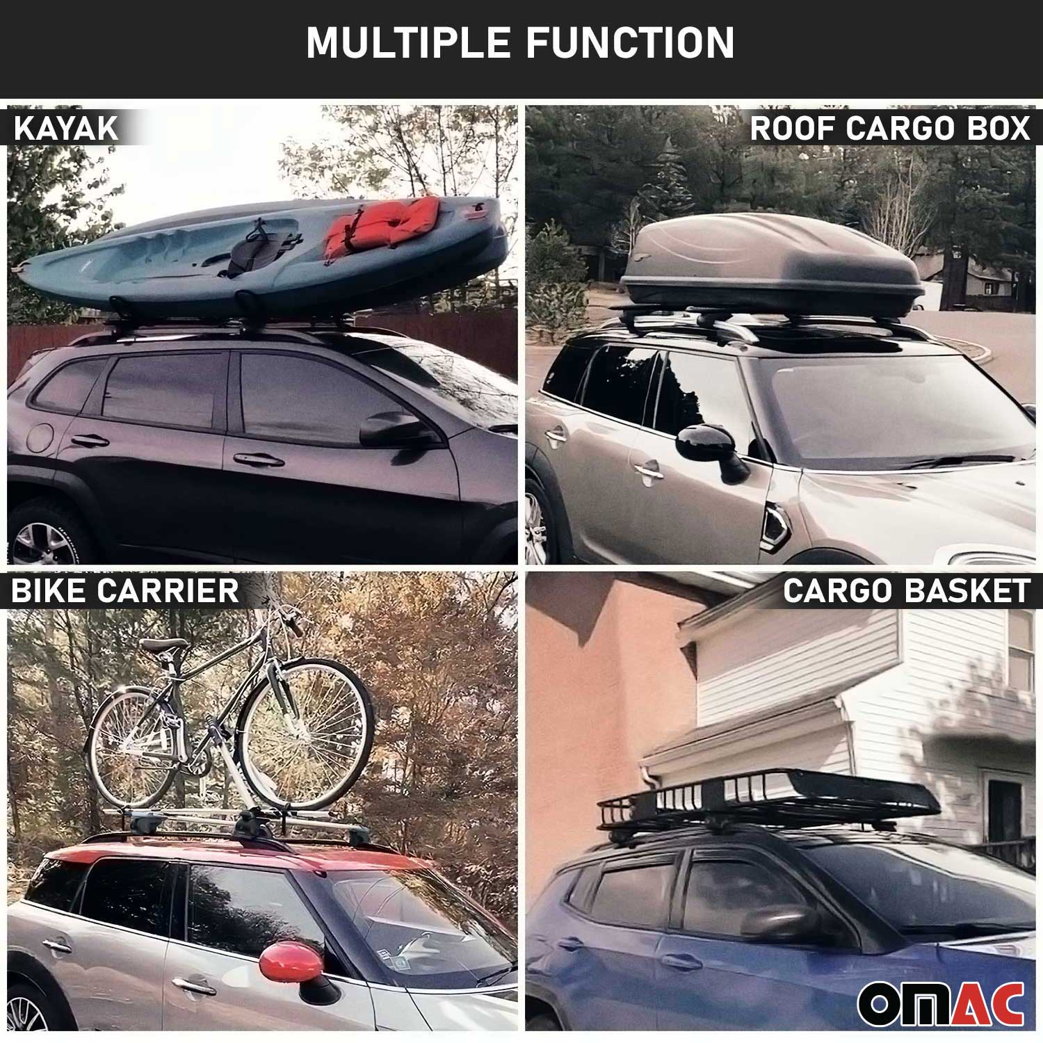 2024-2025 Hyundai Santa Fe Roof Rack Cross Bars Luggage Carrier Alu Black 2x