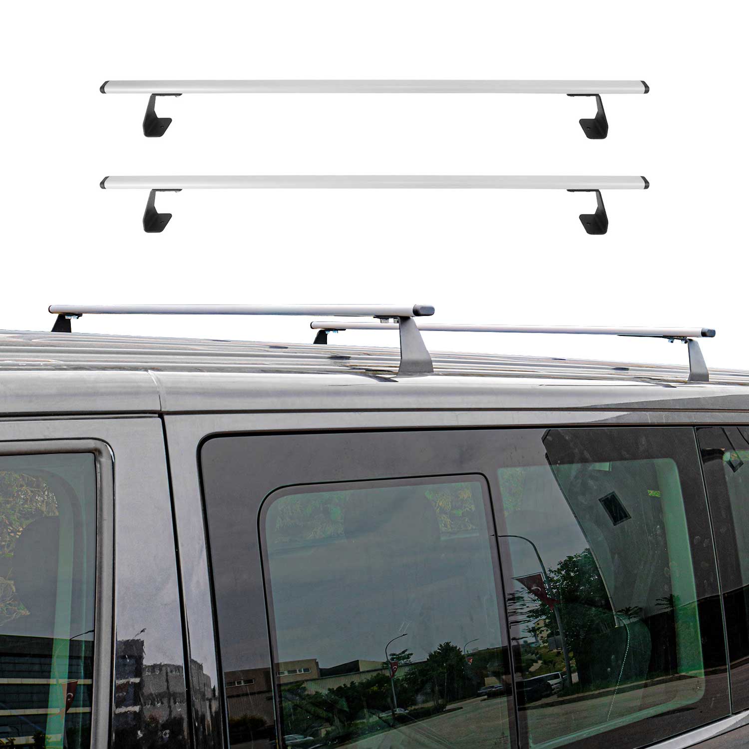2001-2012 Land Rover Range Rover Vogue L322 Roof Rack Cross Bars Silver