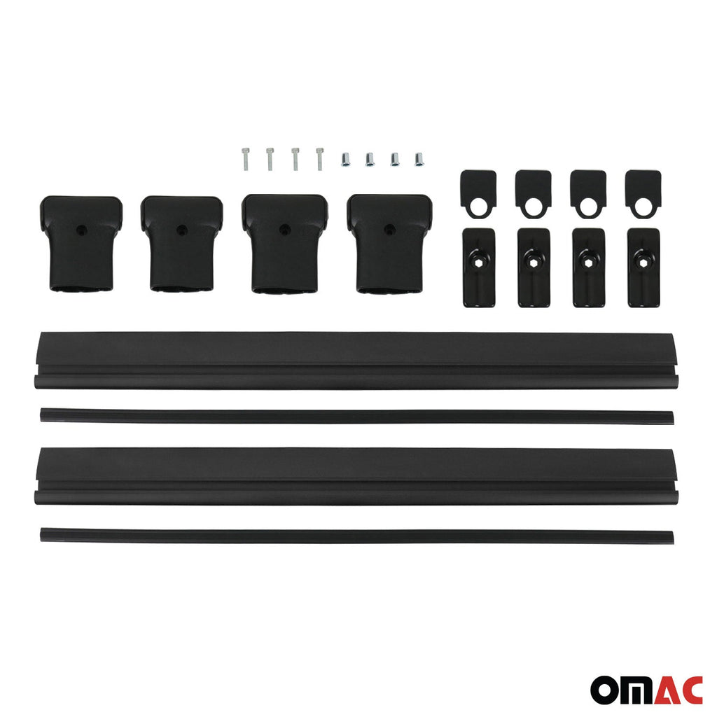 2025 Ford Expedition Roof Rack Cross Bars Luggage Carrier Alu Black 2Pcs