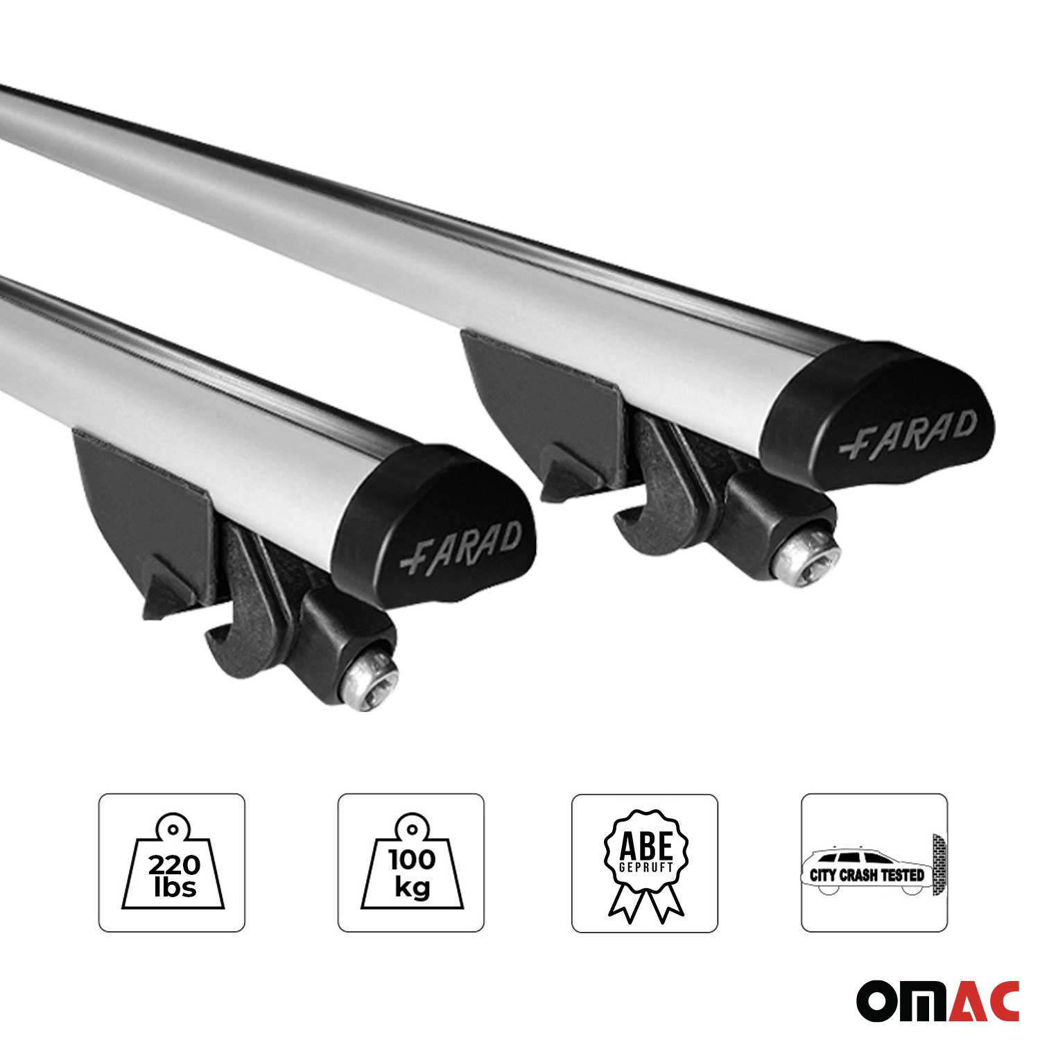 2015-2018 BMW X4 F26 Roof Rack Cross Bars Silver