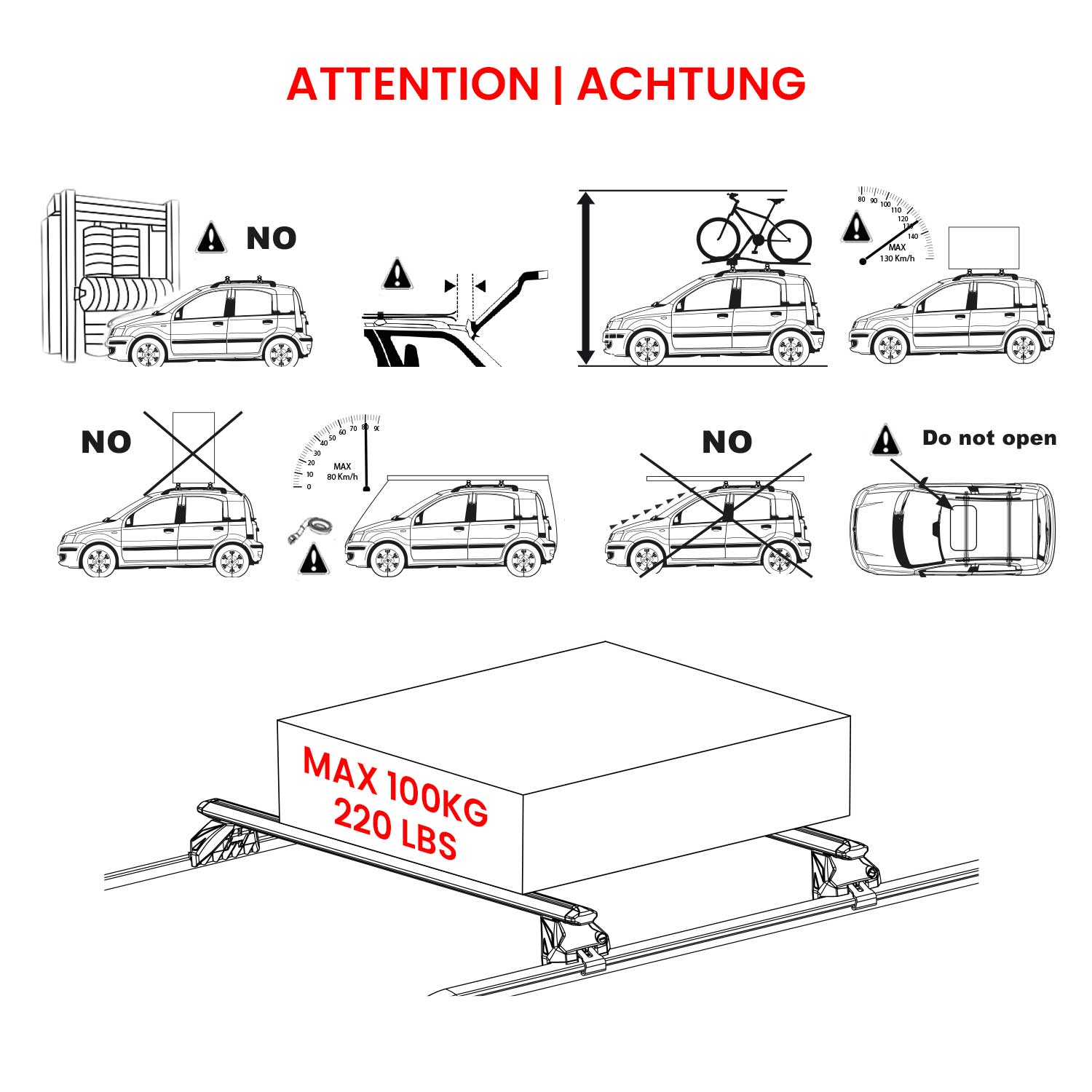 2019-2024 Subaru Crosstrek Hybrid Roof Rack Cross Bars Black