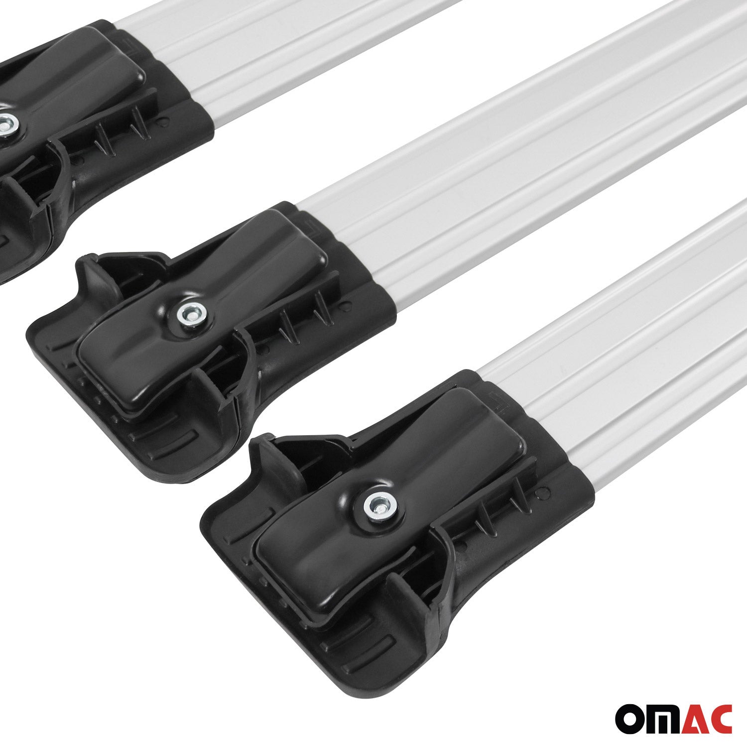 2015-2025 Ford Transit Roof Rack Cross Bars 3Pcs Silver