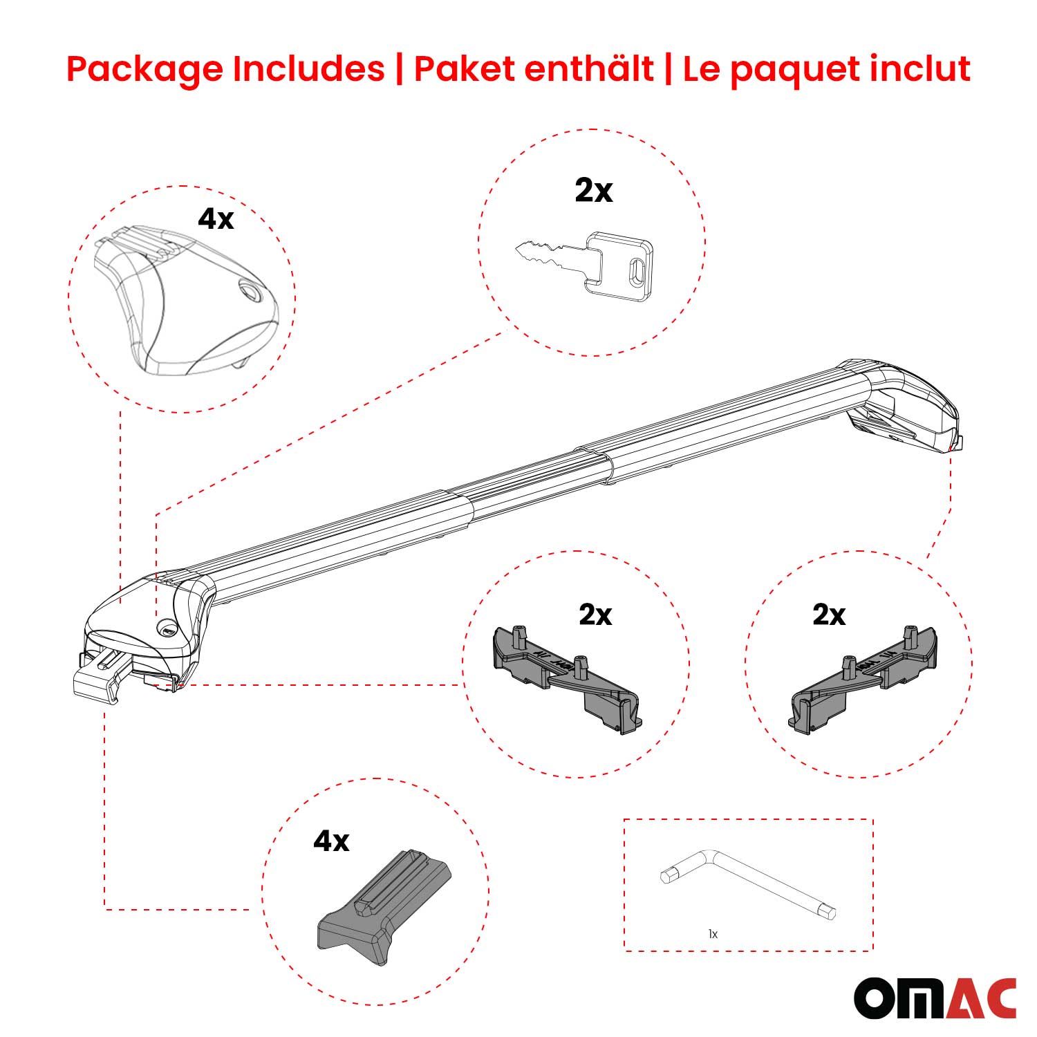 2009-2025 BMW X1 E84 F48 U11 Roof Rack Cross Bars Silver