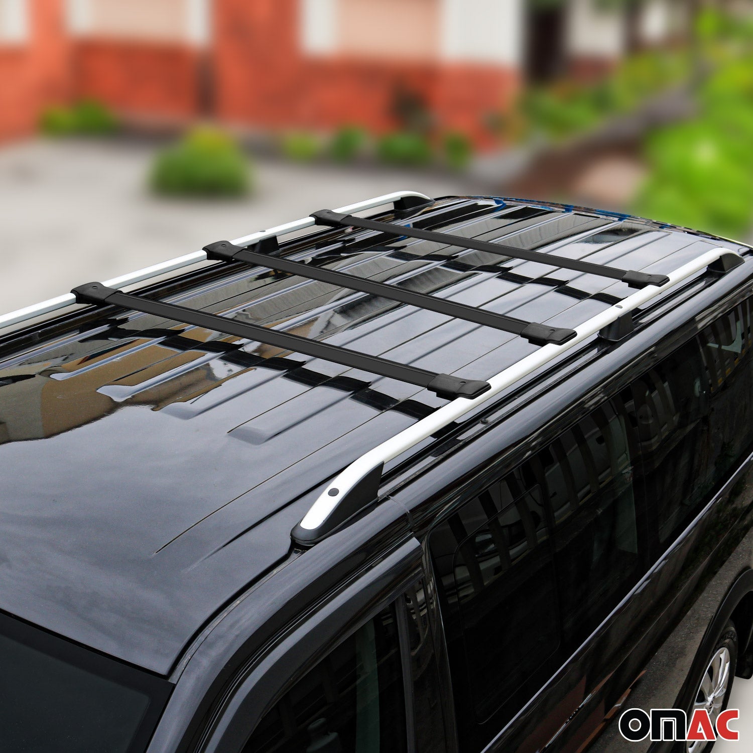 2015-2025 Ford Transit Roof Rack Cross Bars 3Pcs Black
