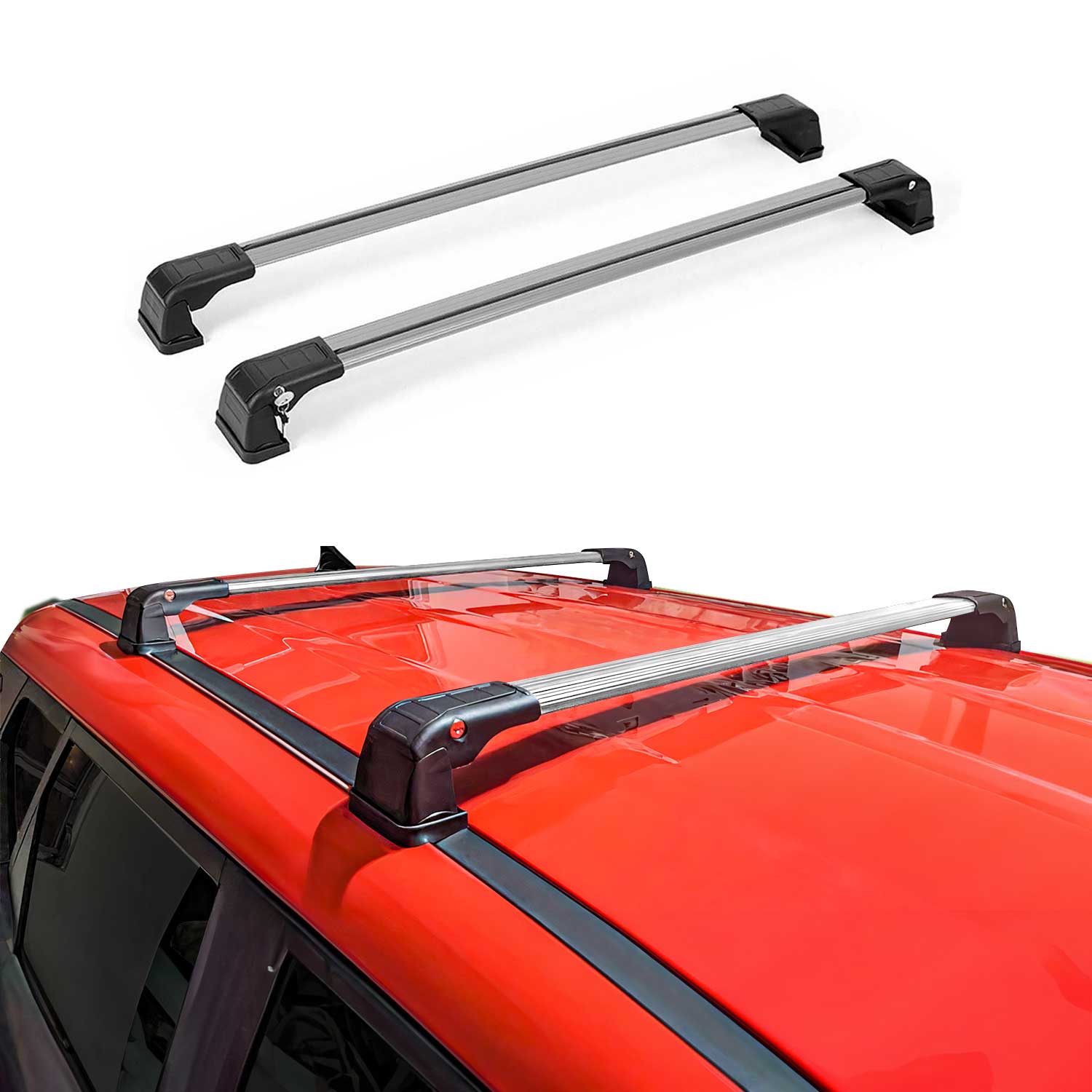 2012-2019 BMW 3 Series F30 Sedan Roof Rack Cross Bars Silver