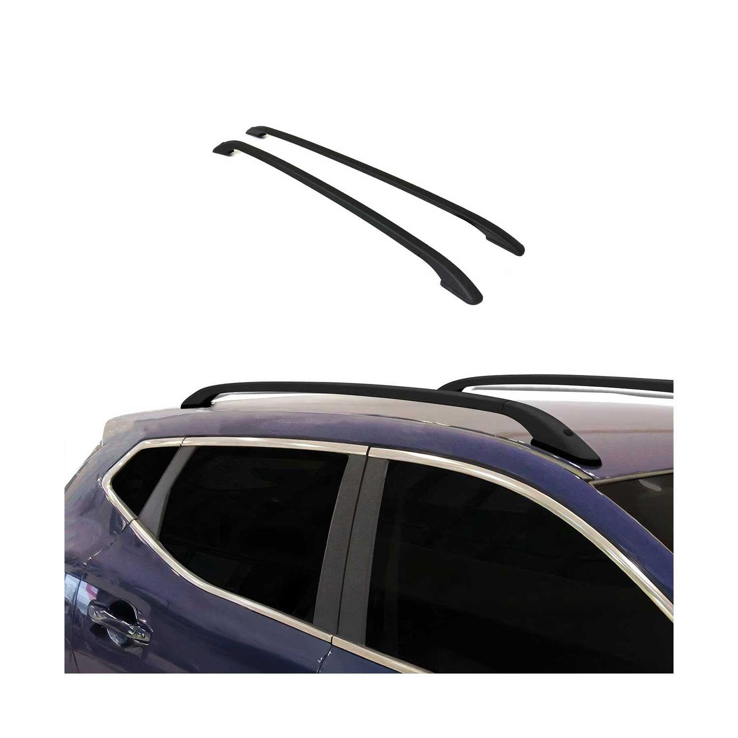 2013-2019 Ford Escape Roof Racks Cross Bars Luggage Carrie Black 2 Pieces