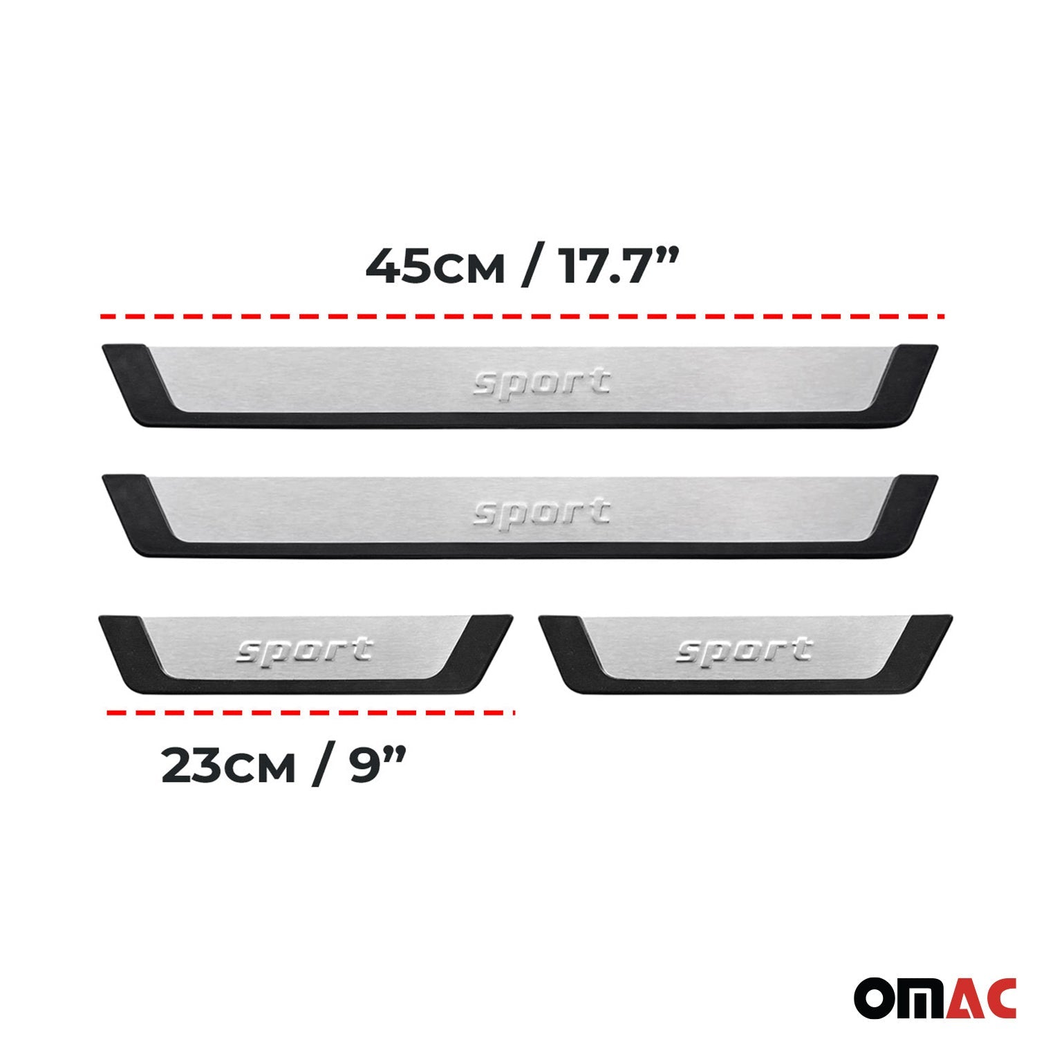 GMC Yukon Yukon XL 1500 Door Sill Scuff Plate Scratch Protector Sport Brushed Stainless Steel 4Pcs