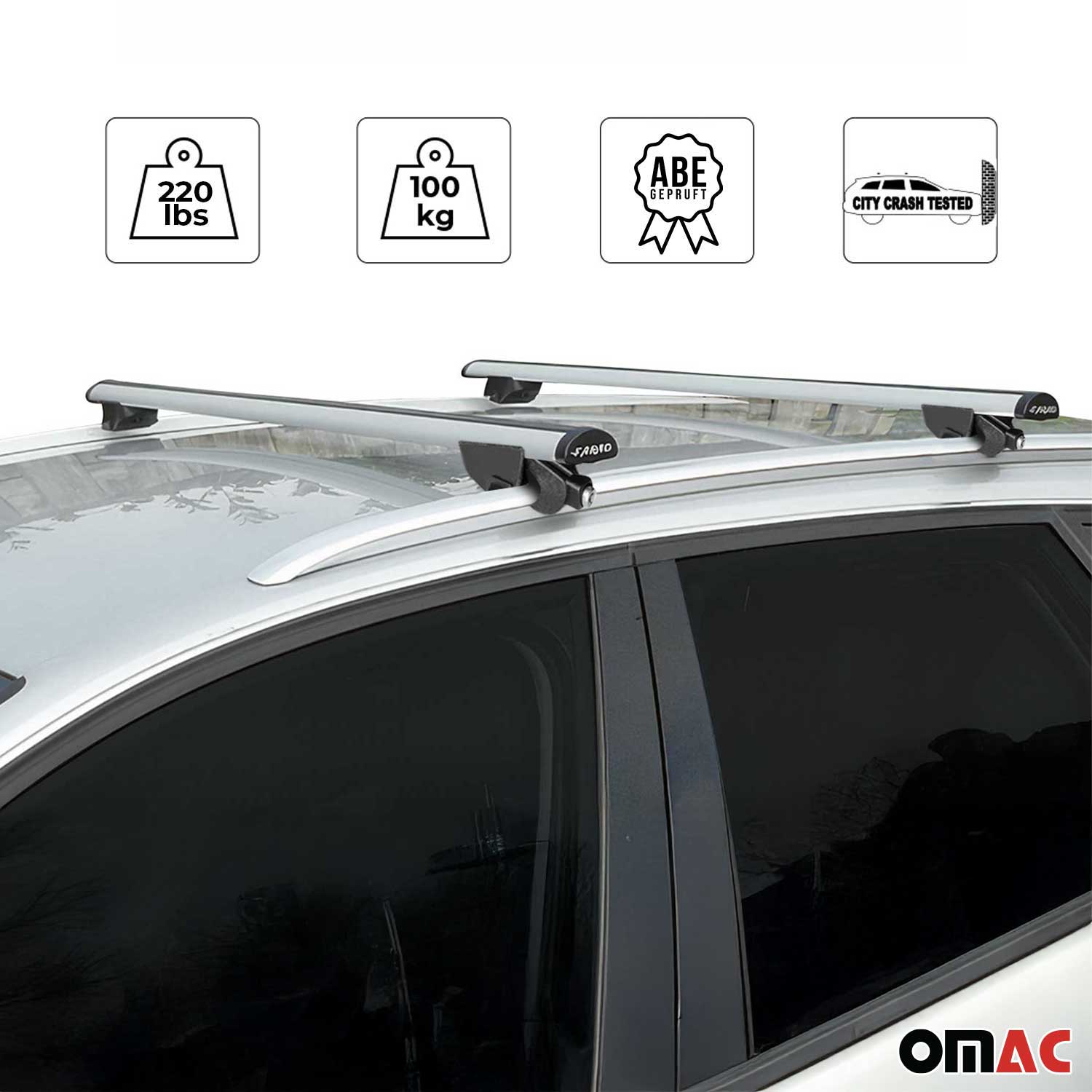 2015-2018 BMW X4 F26 Roof Rack Cross Bars Silver