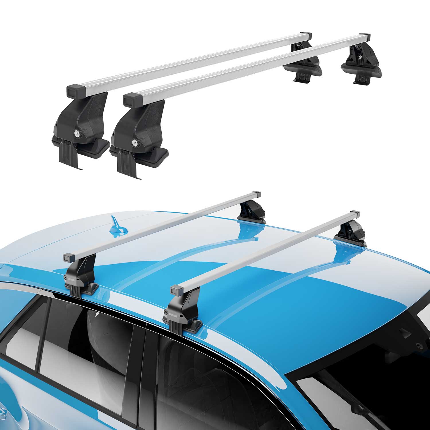 2006-2013 Lexus IS Roof Rack Cross Bars Silver