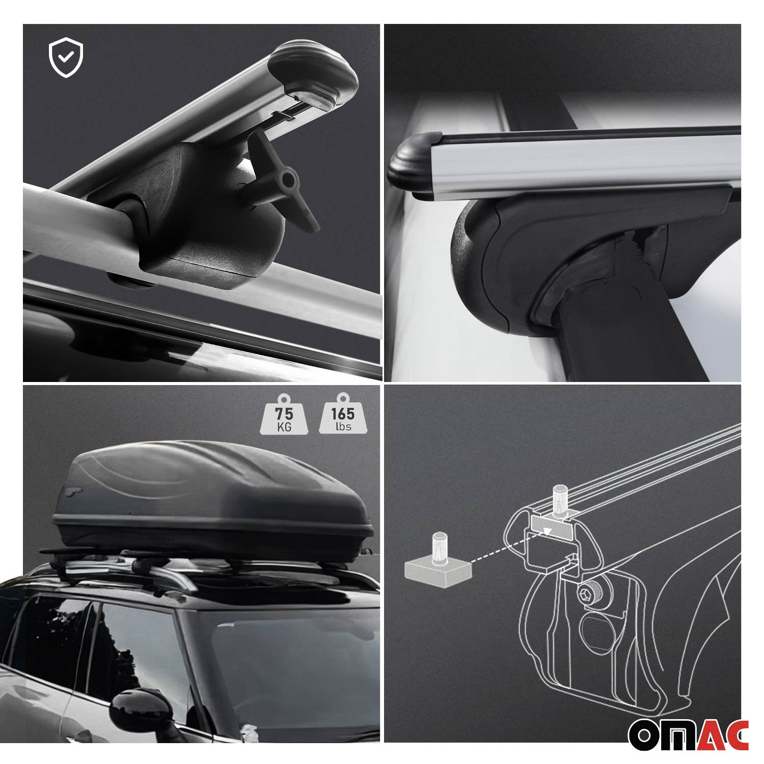2006-2008 Lexus RX 400H Roof Rack Cross Bars Silver