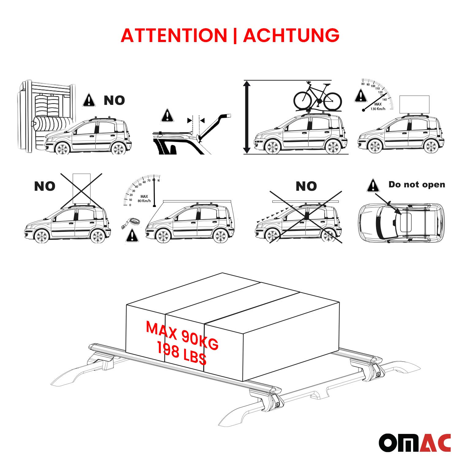 2019-2021 Kia Sedona Roof Rack Cross Bars Luggage Carrier 2 Pcs