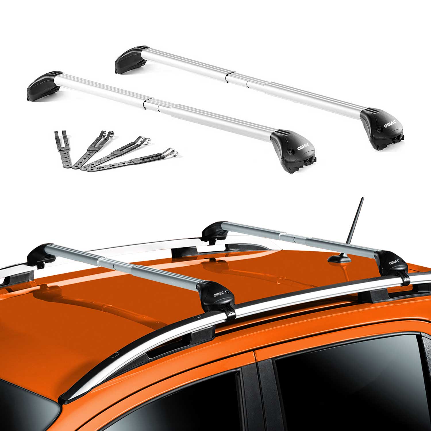 2003-2015 Lexus RX Roof Rack Cross Bars Silver