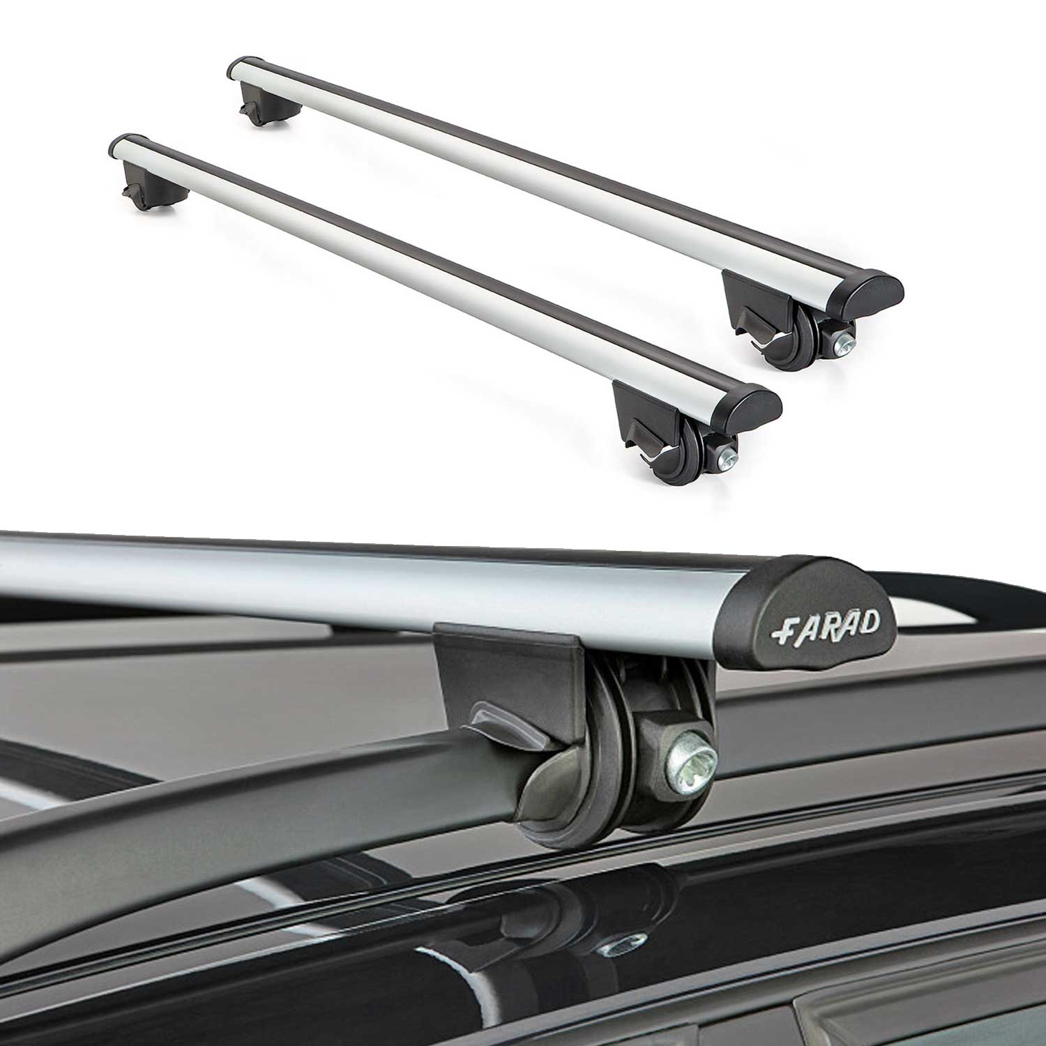 1997-2002 Kia Sportage Roof Rack Cross Bars Silver