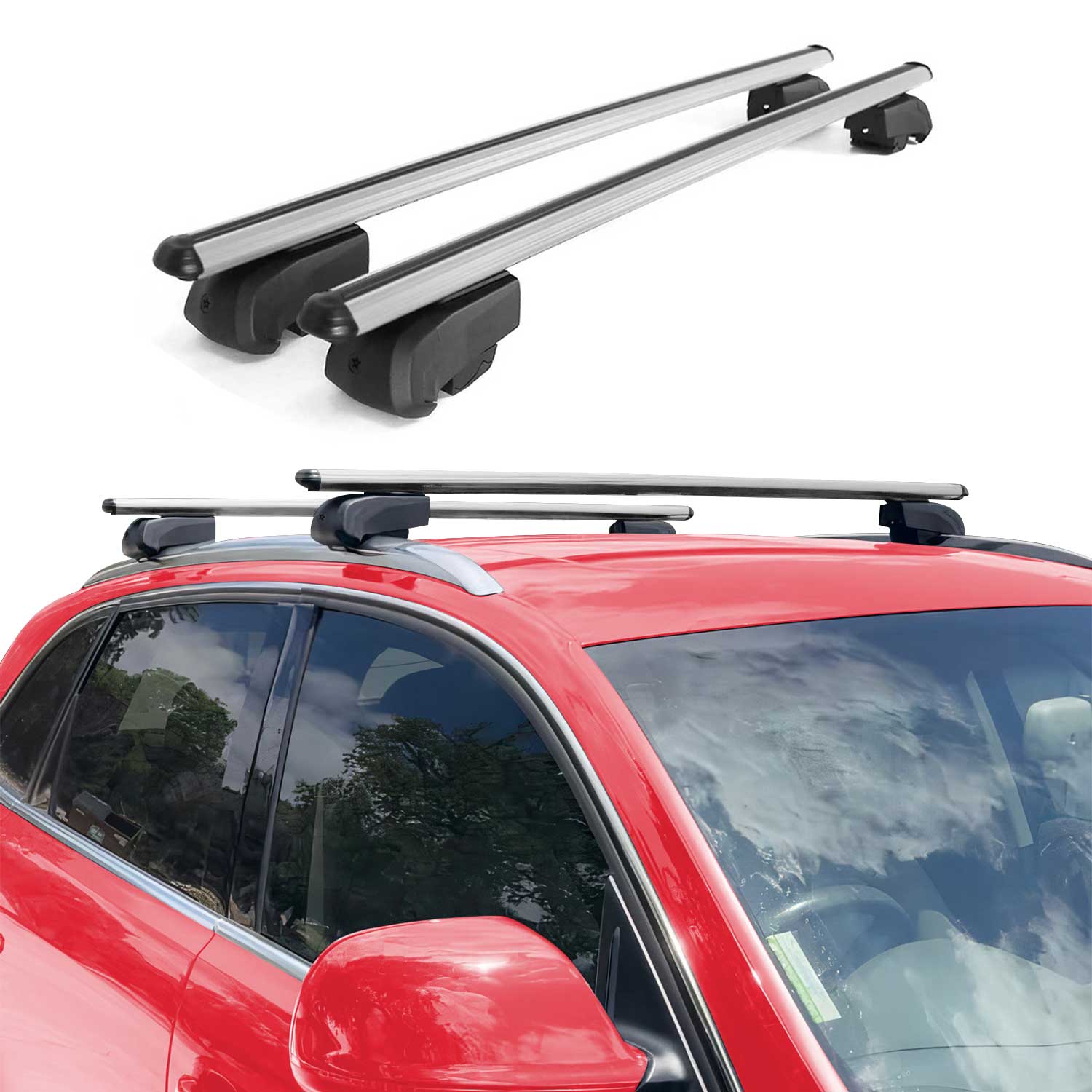 2020-2023 Toyota Yaris Cross Roof Rack Cross Bars Silver