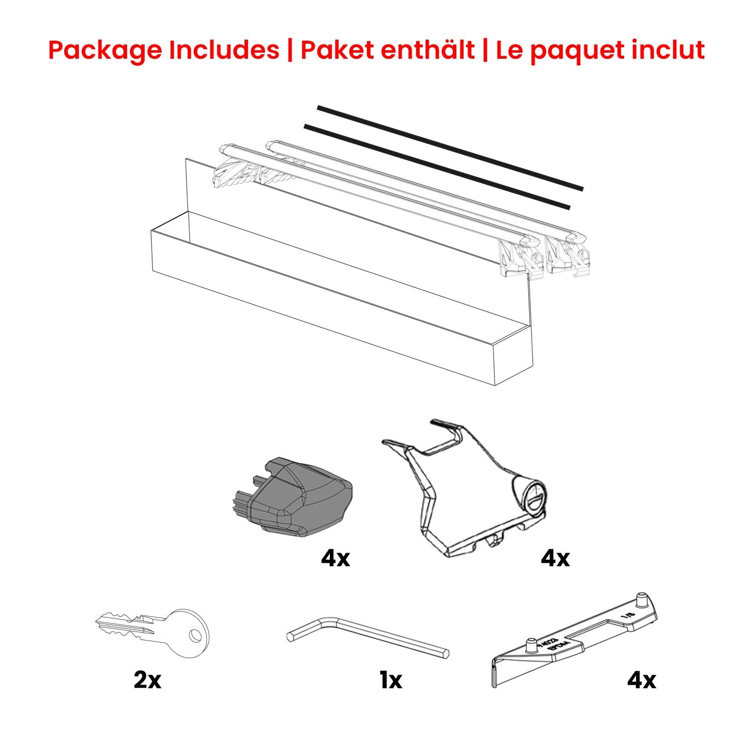 2019-2024 Subaru Crosstrek Hybrid Roof Rack Cross Bars Black