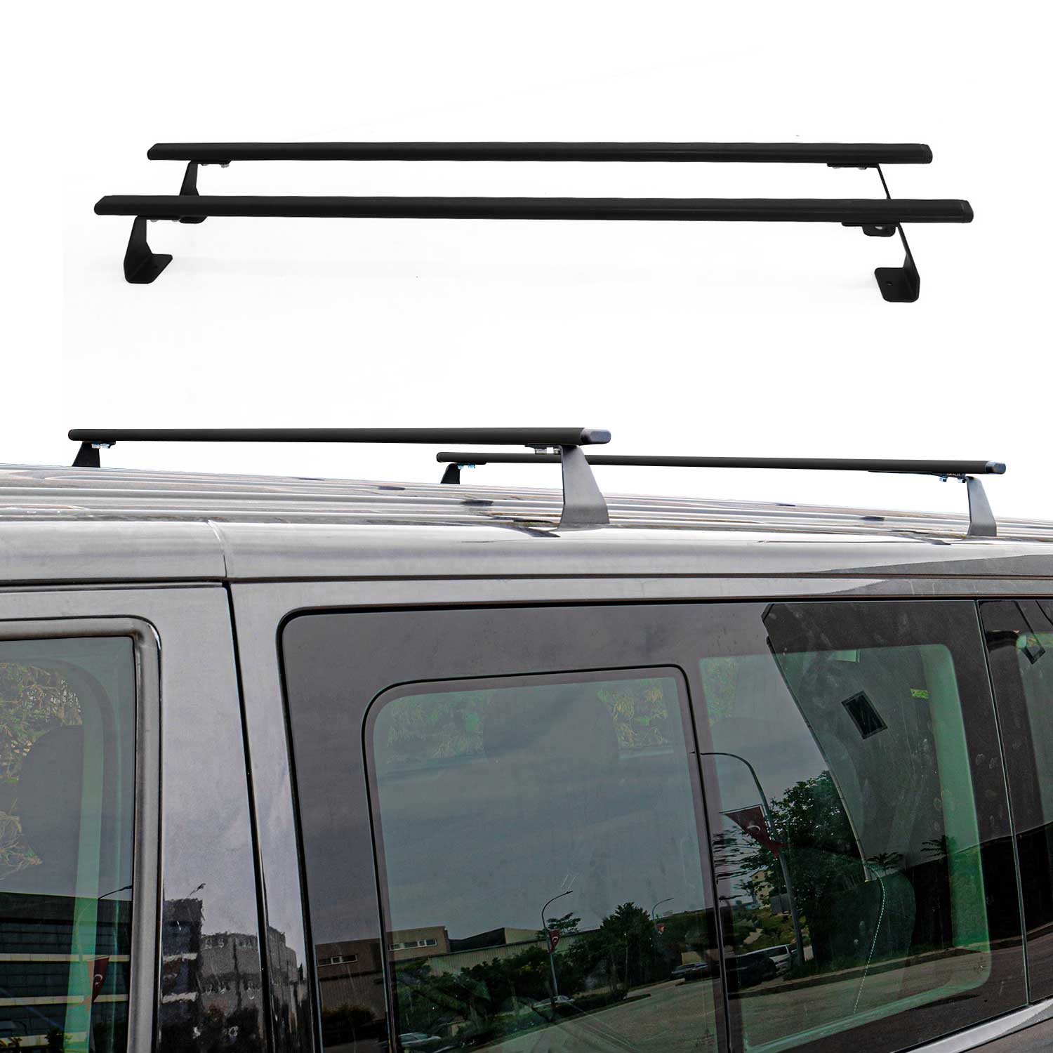 2001-2012 Land Rover Range Rover Vogue L322 Roof Rack Cross Bars Black