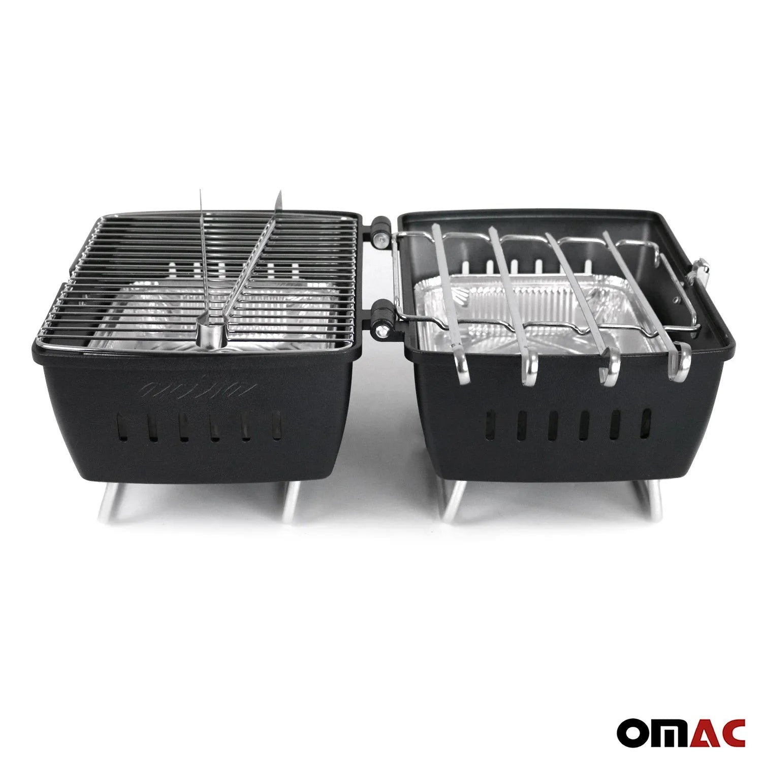 Black Portable Charcoal BBQ Grill Outdoor Camping 13 Pcs