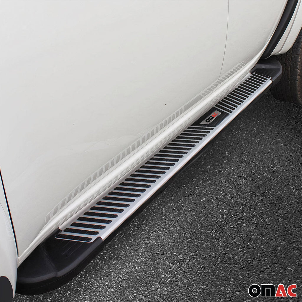 2005-2009 Land Rover LR3 Running Boards Side Steps Silver & Black