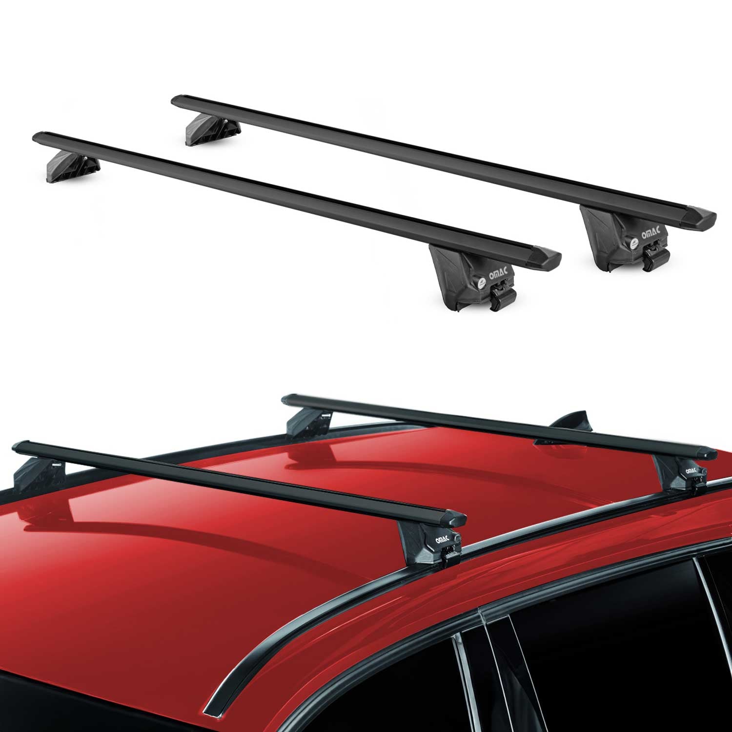 2019-2024 Subaru Crosstrek Hybrid Roof Rack Cross Bars Black