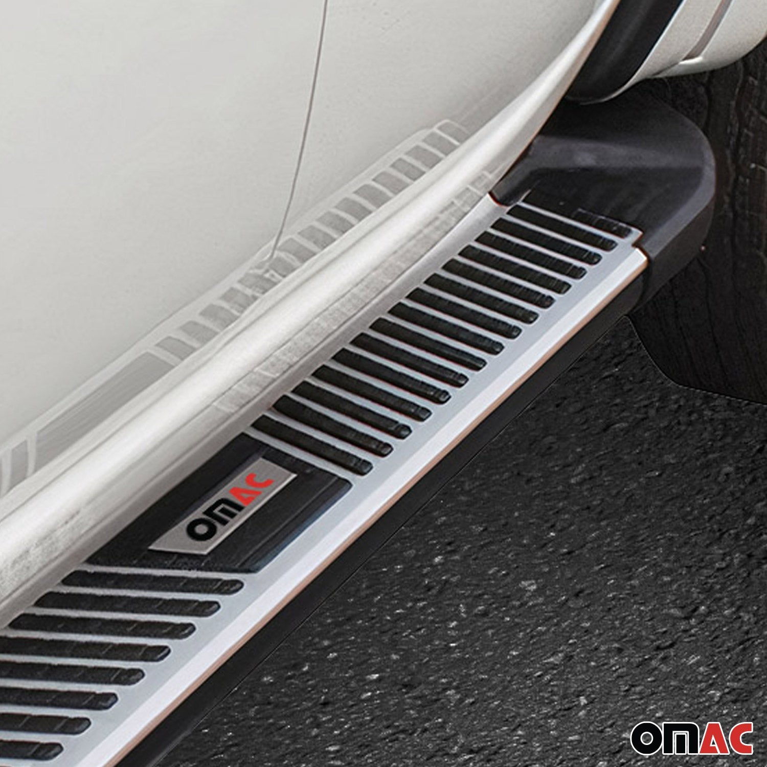 2005-2009 Land Rover LR3 Running Boards Side Steps Silver & Black
