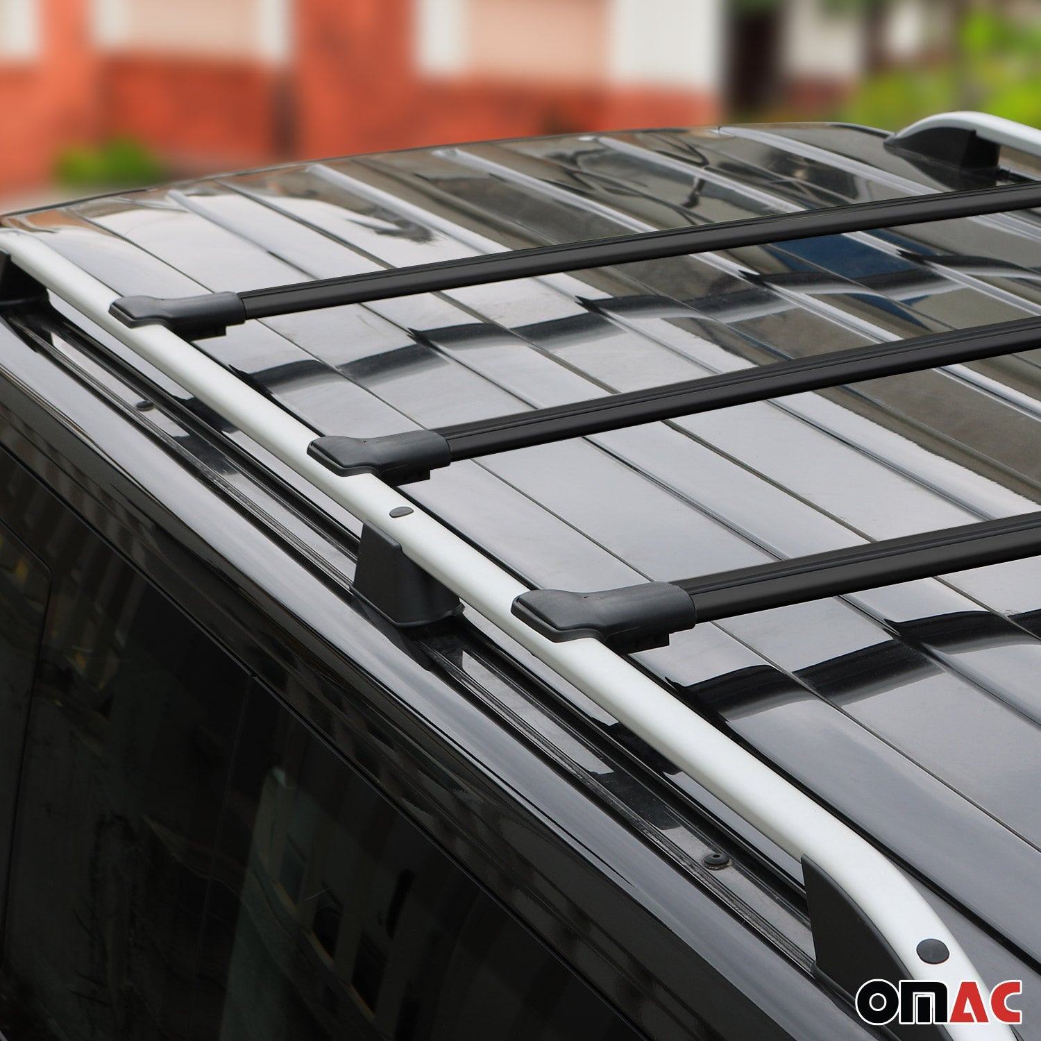2015-2025 Ford Transit Roof Rack Cross Bars 3Pcs Black