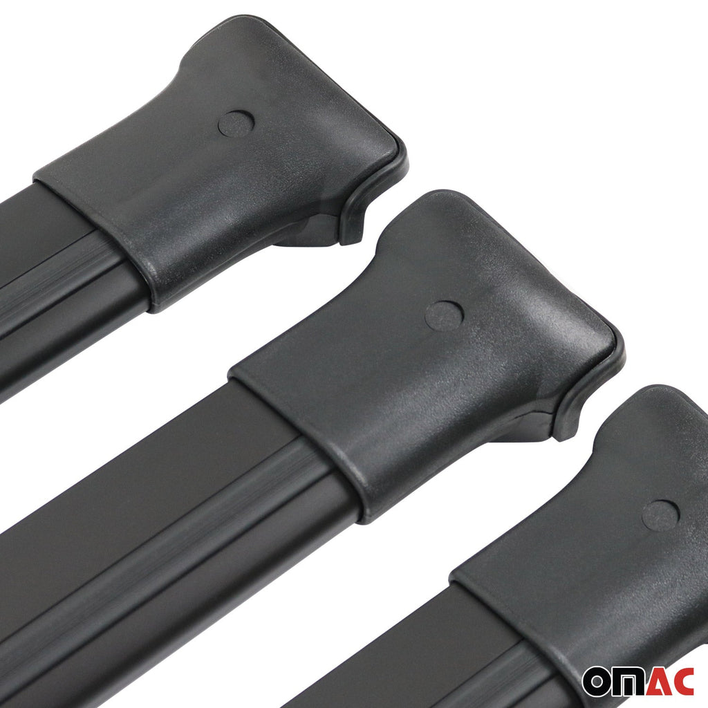 2015-2025 Ford Transit Roof Rack Cross Bars 3Pcs Black