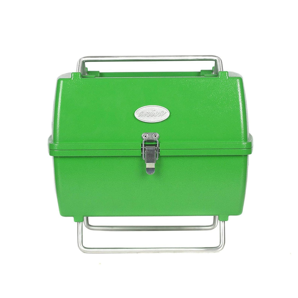 Green Portable Charcoal BBQ Grill Outdoor Camping 13 Pcs