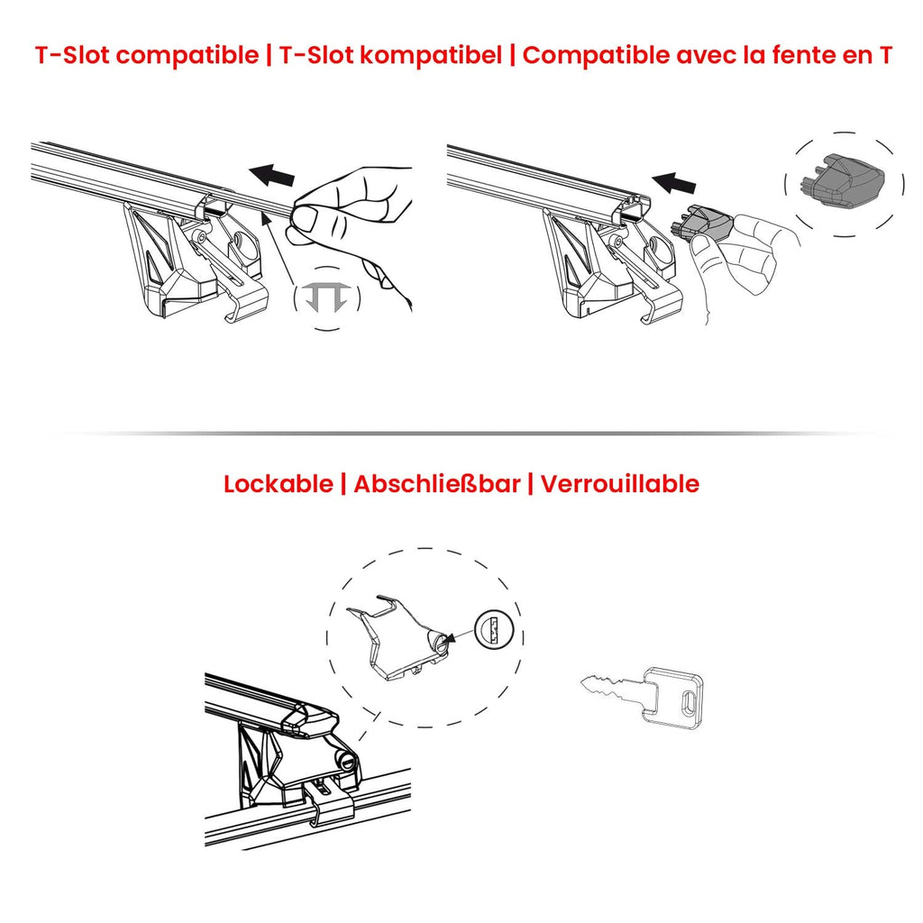 2015-2019 BMW X6 F16 Roof Rack Cross Bars Black