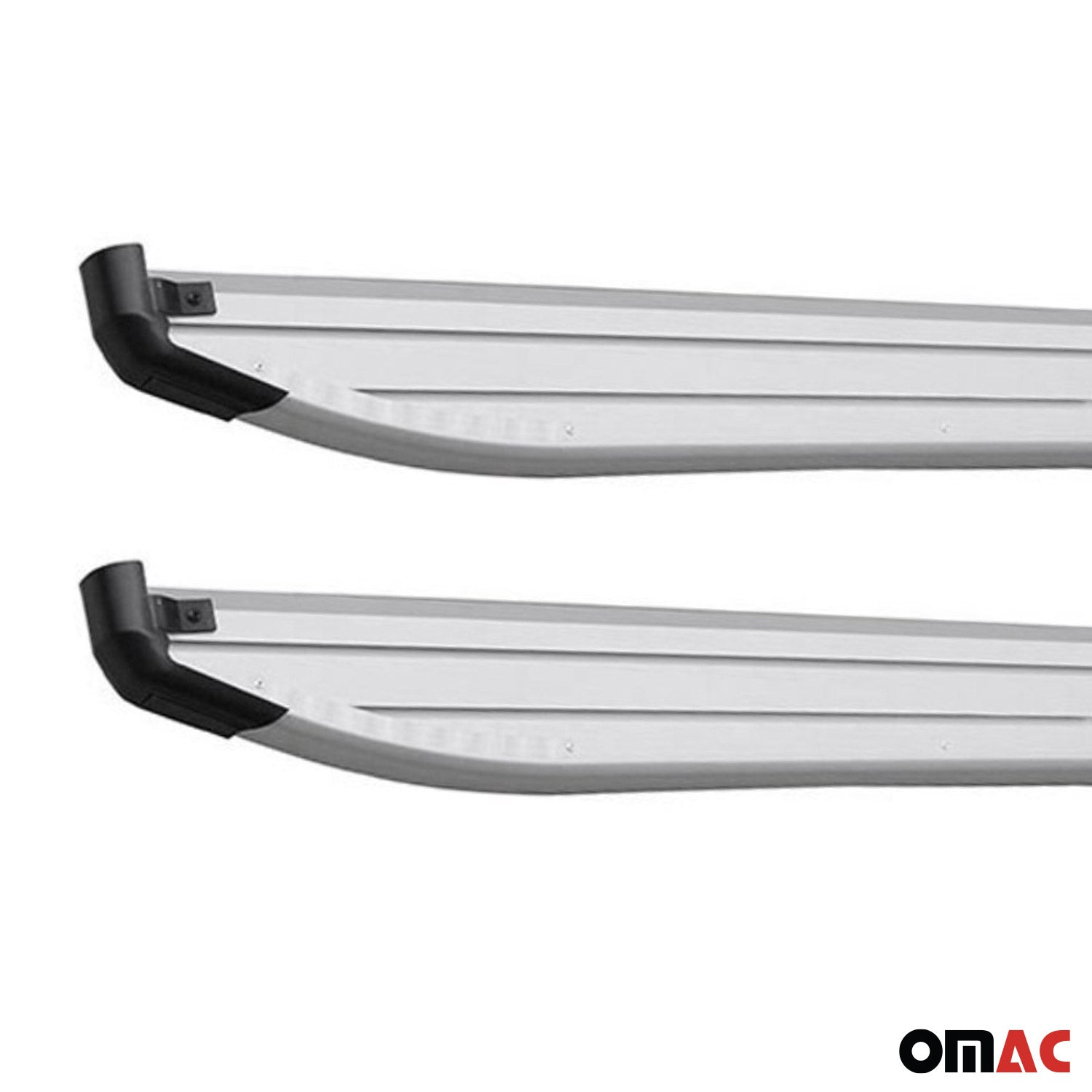 1994-2002 Land Rover Range Rover Running Boards Side Steps Silver & Black