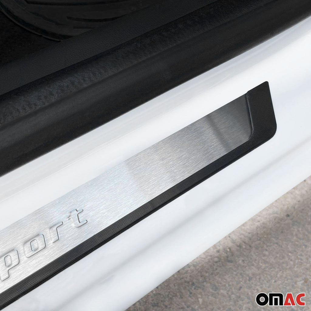 GMC Yukon Yukon XL 1500 Door Sill Scuff Plate Scratch Protector Sport Brushed Stainless Steel 4Pcs