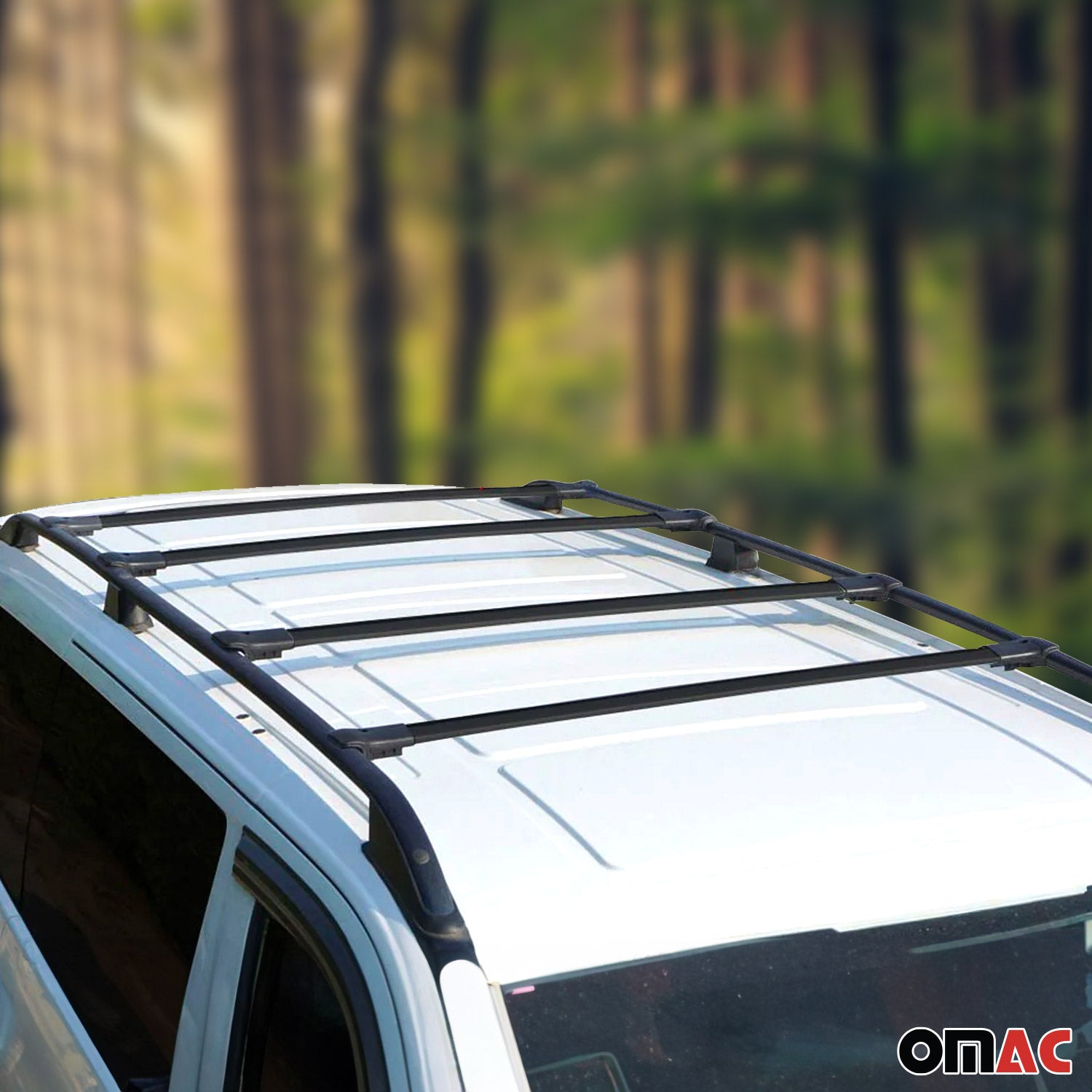 2015-2025 Ford Transit Roof Rack Cross Bars 4Pcs Black