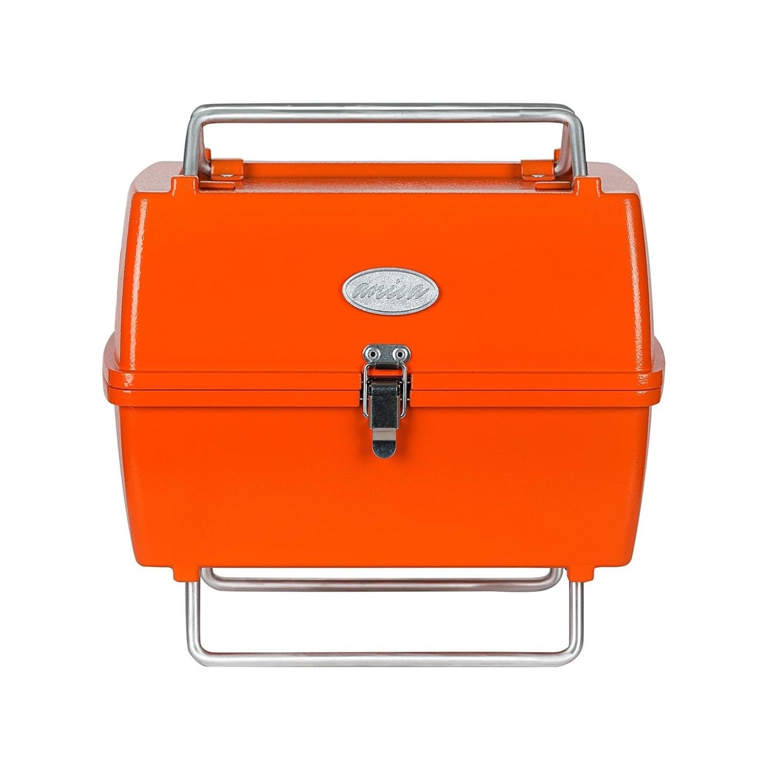 Orange Portable Charcoal BBQ Grill Outdoor Camping 13 Pcs