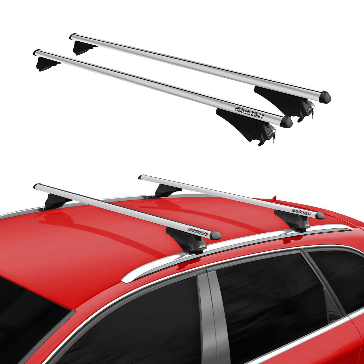 2017-2025 Land Rover Discovery Roof Rack Cross Bars Silver