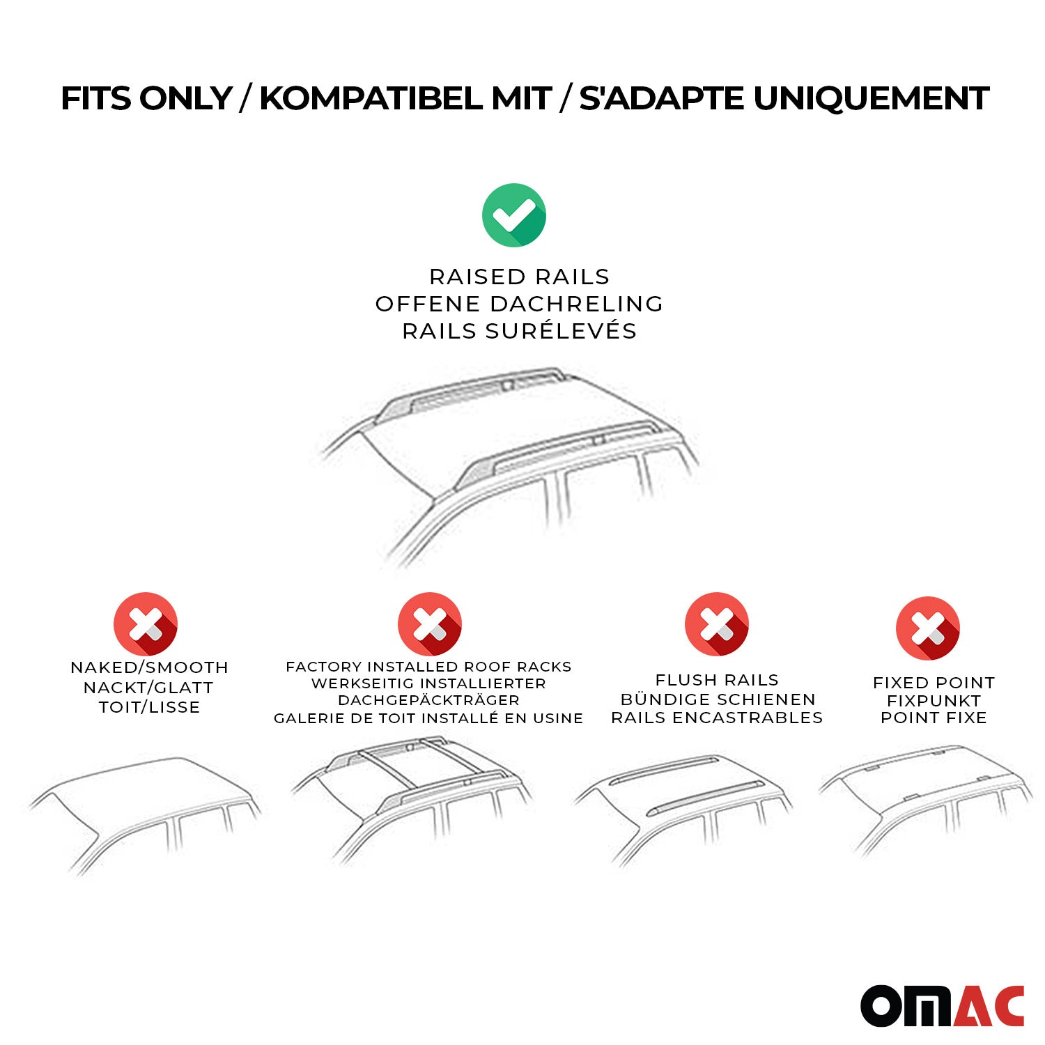 2003-2015 Lexus RX Roof Rack Cross Bars Black