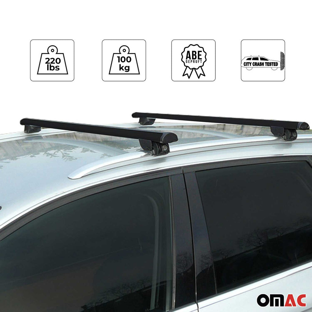 2015-2019 BMW X6 F16 Roof Rack Cross Bars Black