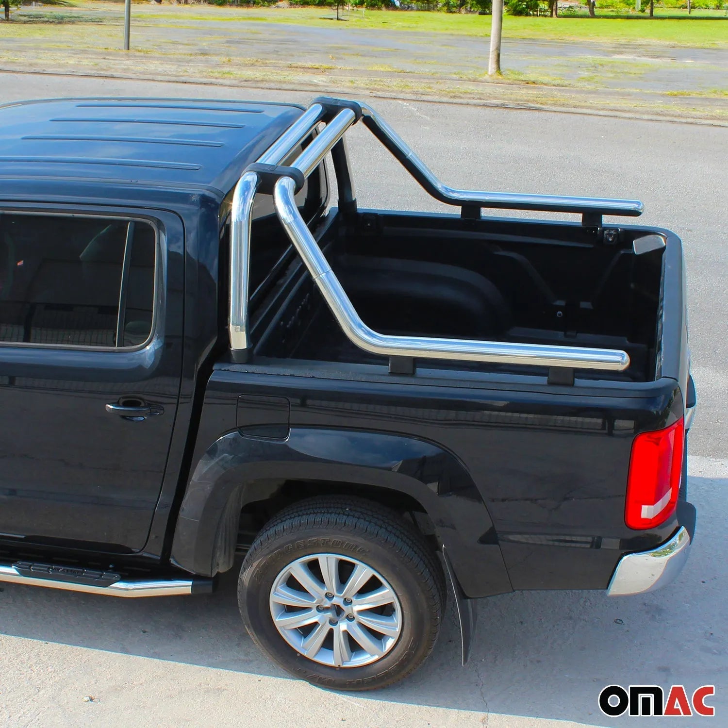 2005-2021 Nissan Frontier Sport Bar Truck Bed Chase Roll Bar Stainless Steel Silver