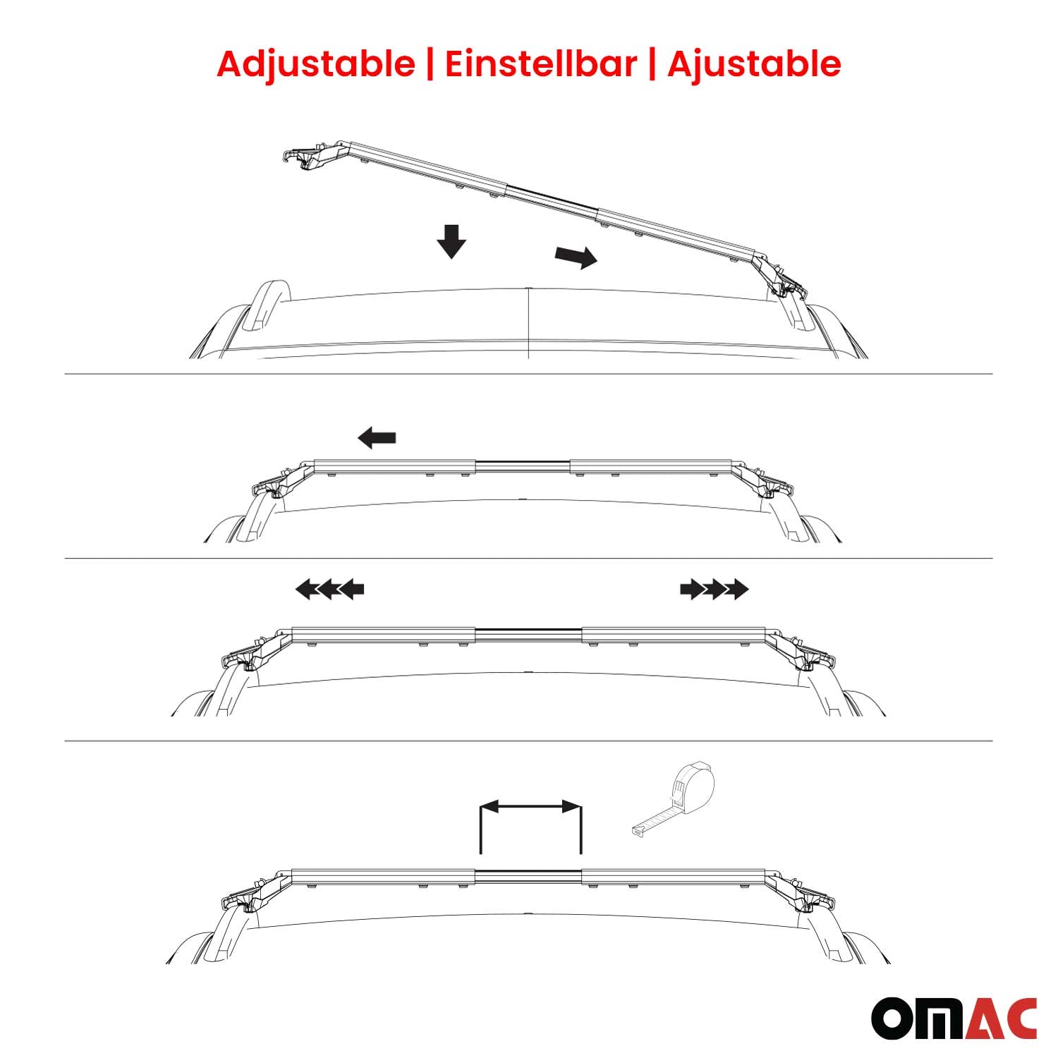 2022-2025 Hyundai Santa Cruz Roof Rack Cross Bars Silver Luggage Carrier 2 Pcs