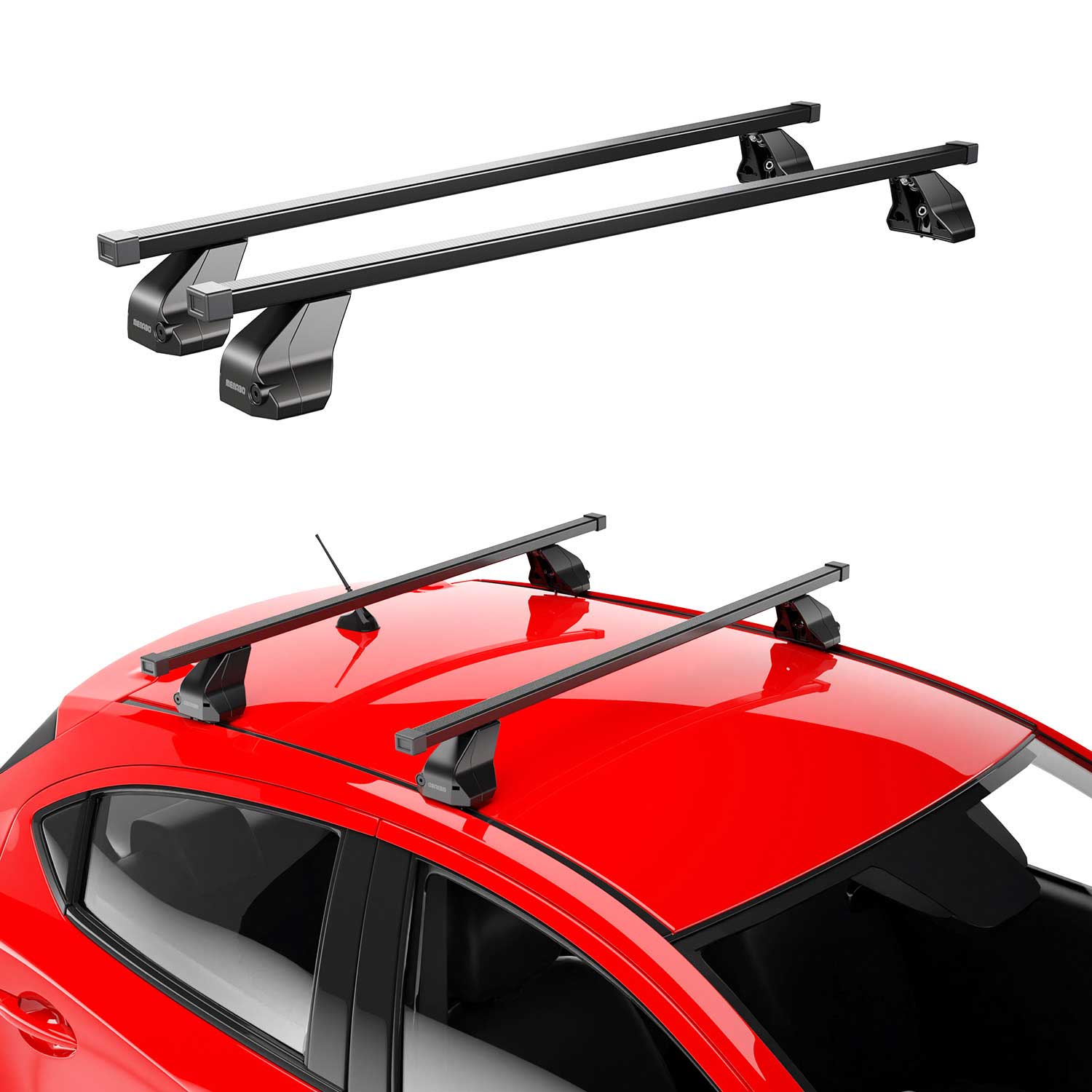 2012-2017 Tesla Model S Roof Rack Cross Bars Black