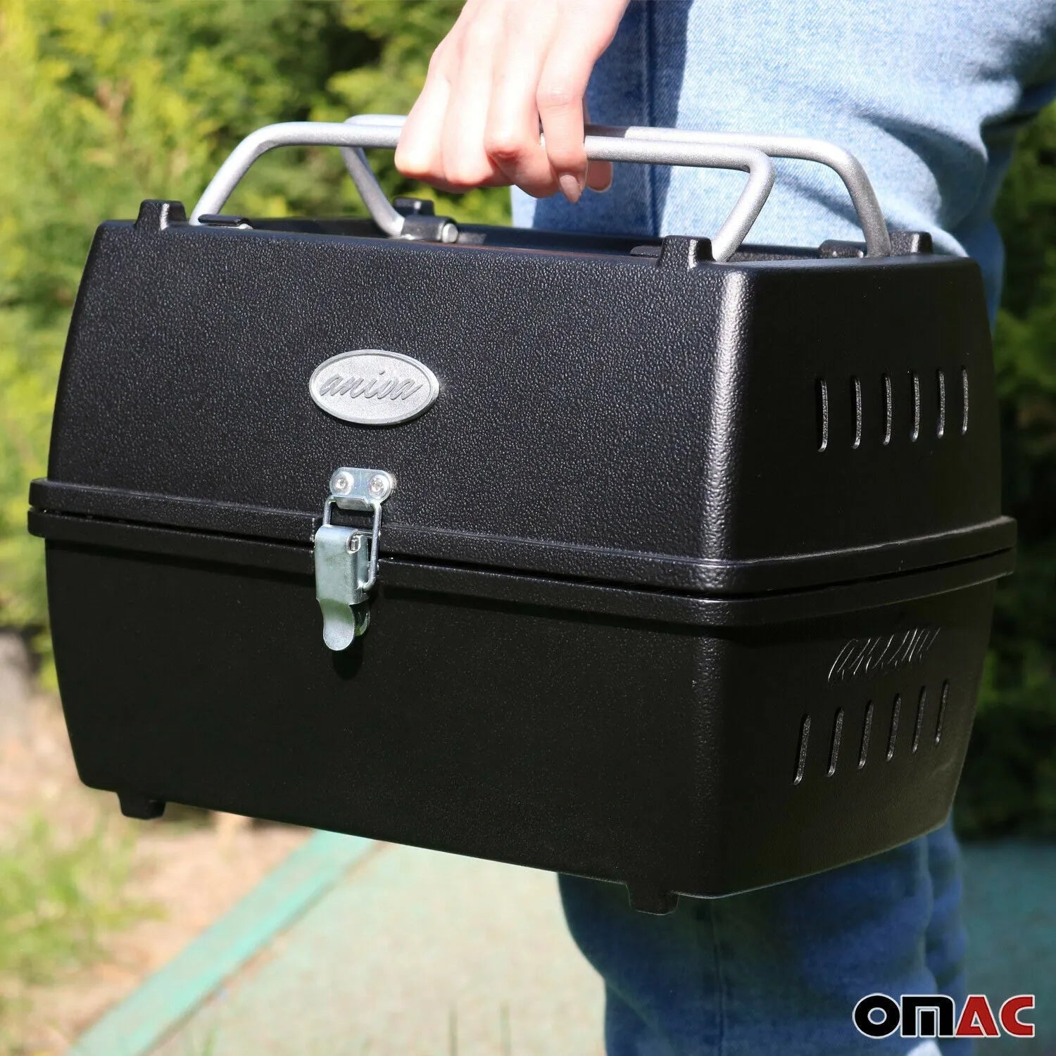 Black Portable Charcoal BBQ Grill Outdoor Camping 13 Pcs