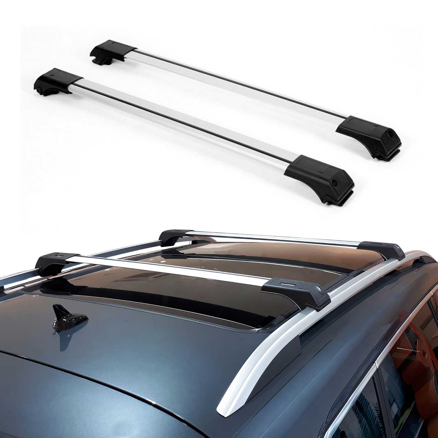 2000-2011 Ford Focus Wagon Roof Rack Cross Bars Silver