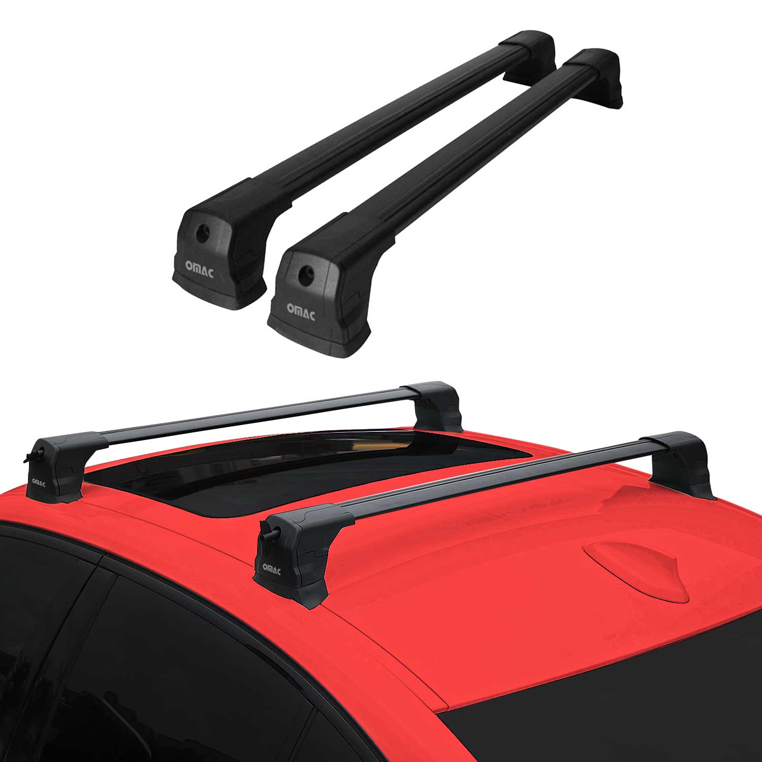 2020-2024 BMW 2 Grand Coupe F44 Roof Rack Cross Bars Black