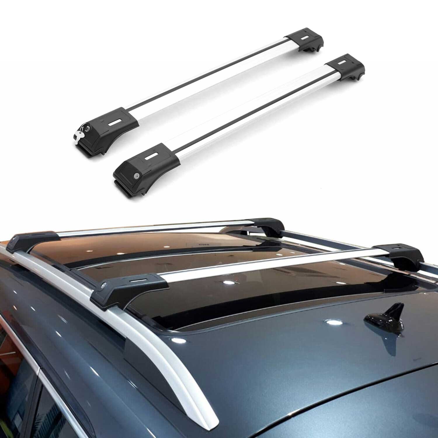 2000-2006 BMW X5 E53 Roof Rack Cross Bars Silver