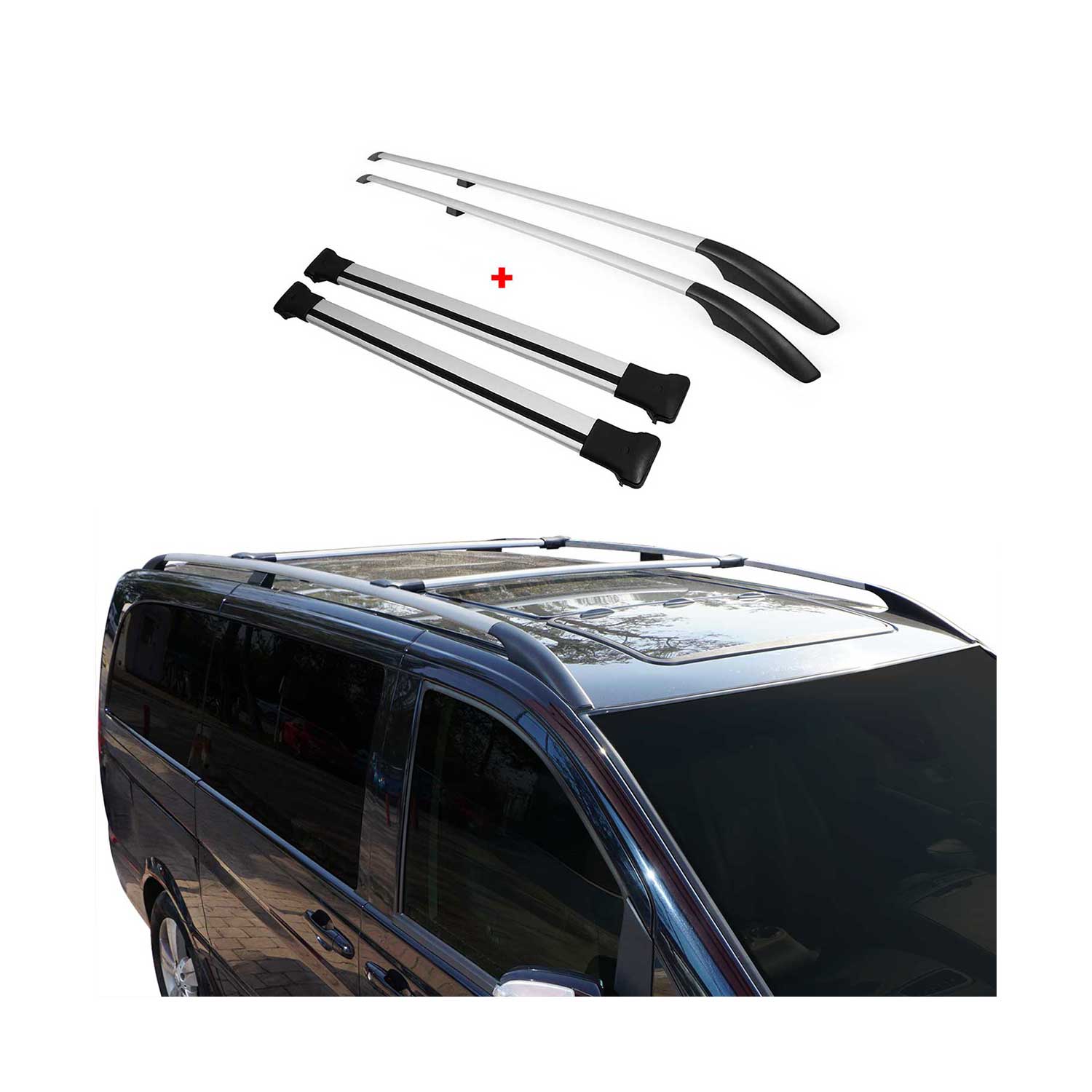 2013-2019 Ford Escape Roof Racks & Roof Rack Rails Silver