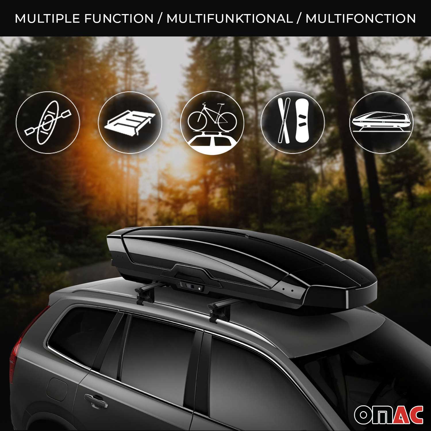 2015-2023 Toyota Fortuner Roof Rack Cross Bars Black Luggage Carrier 2 Pcs