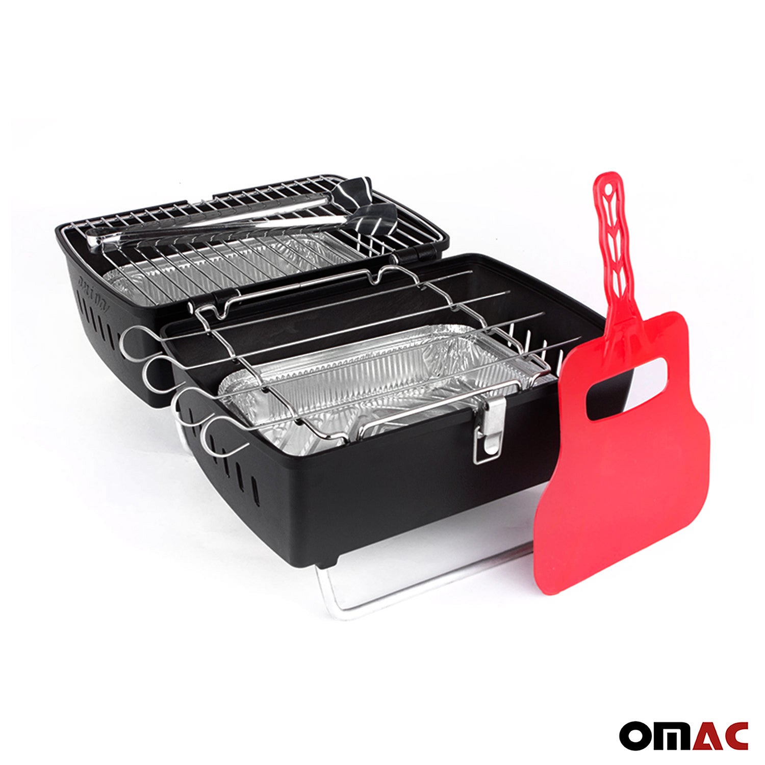Black Portable Charcoal BBQ Grill Outdoor Camping 13 Pcs