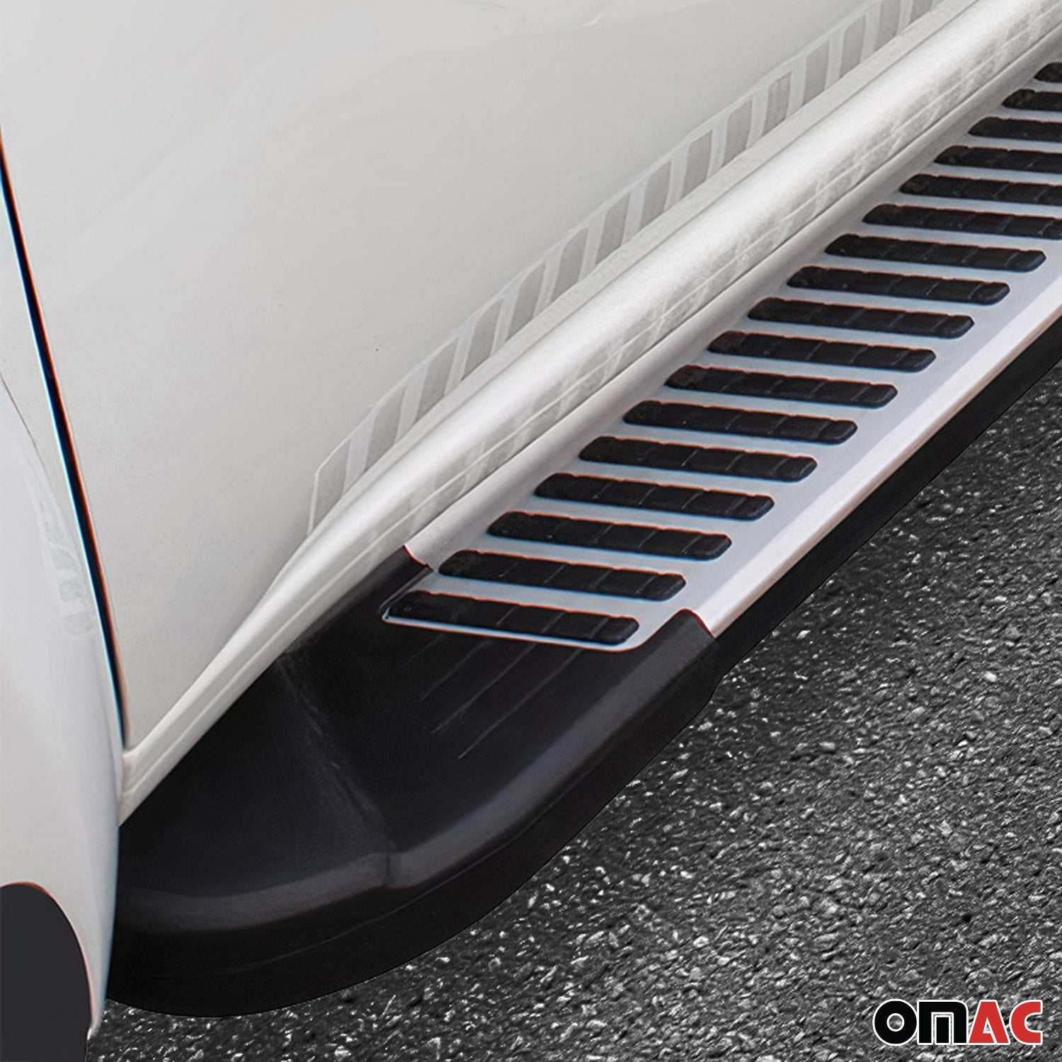 2005-2009 Land Rover LR3 Running Boards Side Steps Silver & Black