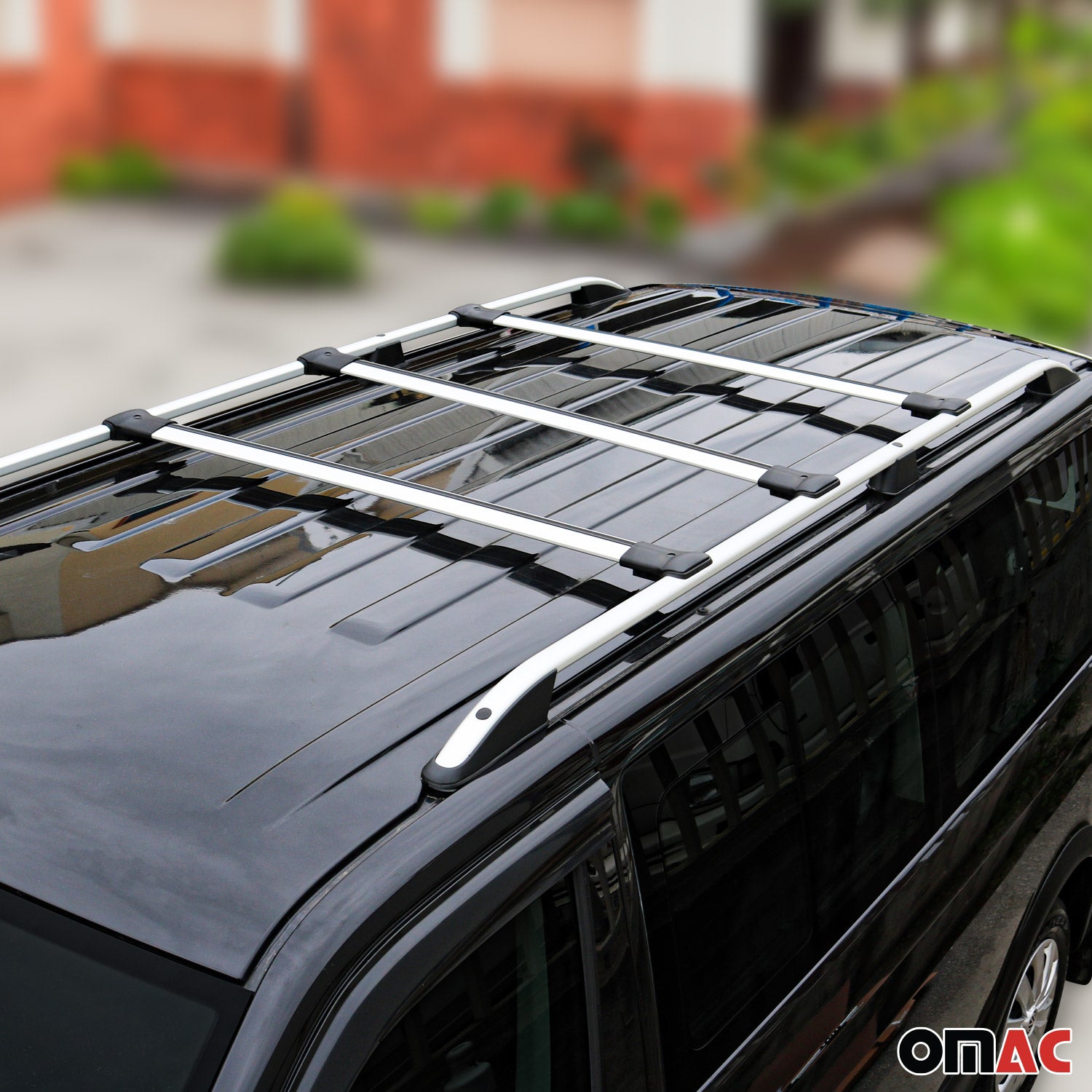 2015-2025 Ford Transit Roof Rack Cross Bars 3Pcs Silver