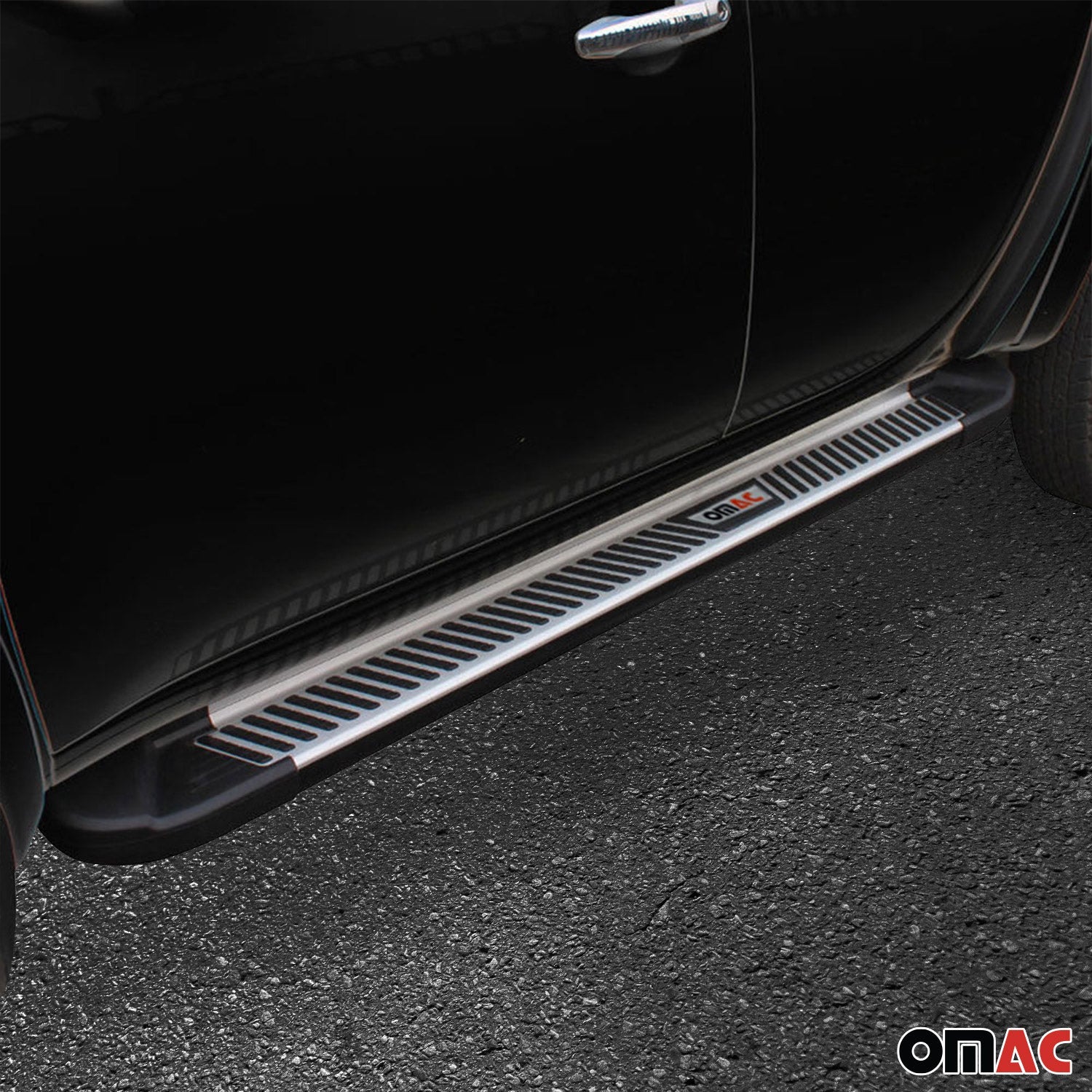 2005-2009 Land Rover LR3 Running Boards Side Steps Silver & Black