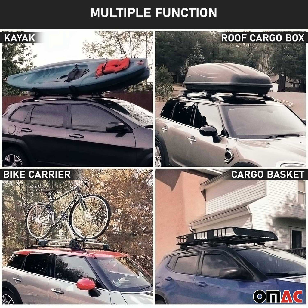 2002-2005 Ford Explorer Roof Rack Cross Bars Silver Carrier 2 Pcs