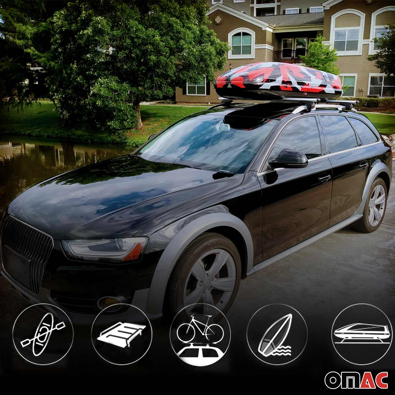 2006-2008 Lexus RX 400h Roof Rack Cross Bars Black